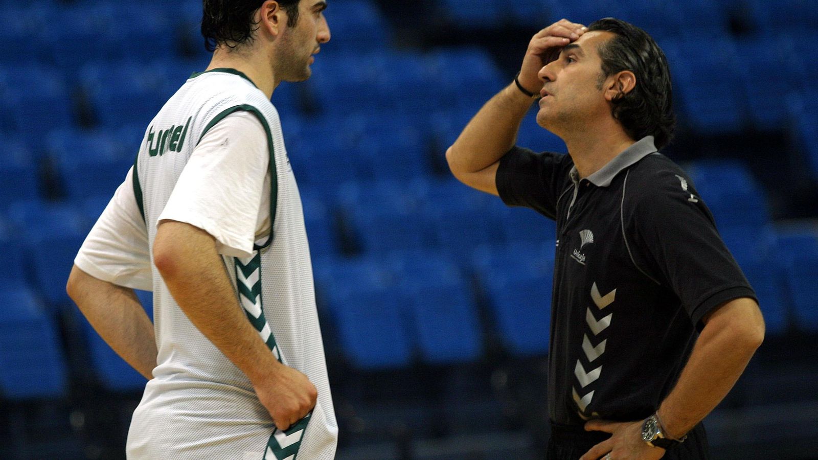 Kostas Vasileiadis y Sergio Scariolo.