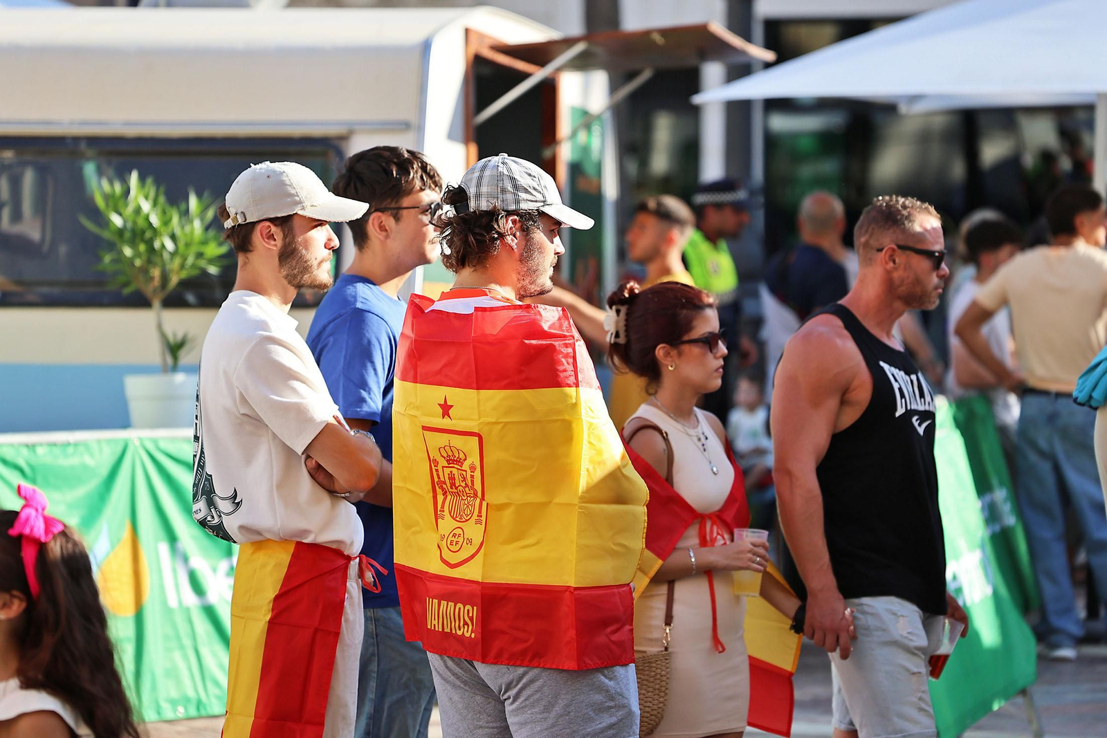 Imágenes de la Fan zone en Huelva de la Final de la Eurocopa entre Inglaterra y España Imágenes de la Fan zone en Huelva de la Final de la Eurocopa entre Inglaterra y España