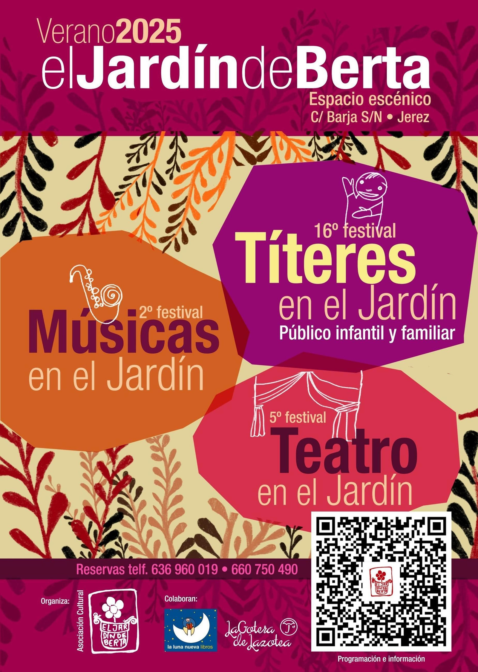 Cartel del verano 2025 en El Jardín de Berta