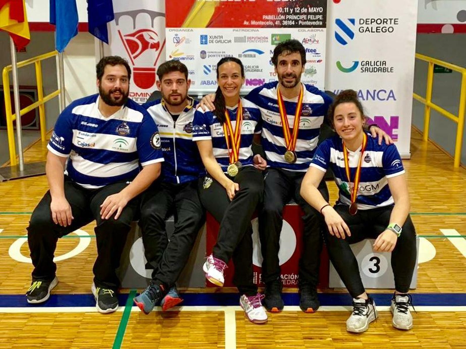 Volantistas del club onubense que compitieron en el Nacional de Pontevedra