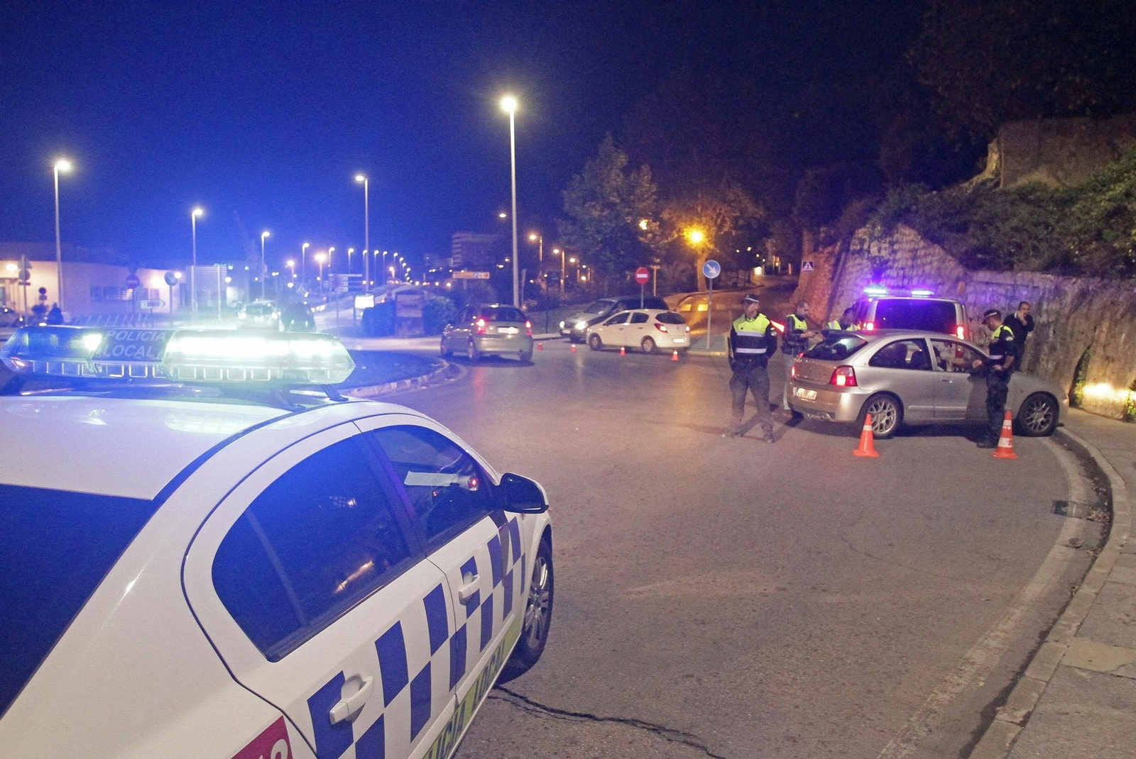 Un control de la Policía Local de Algeciras.