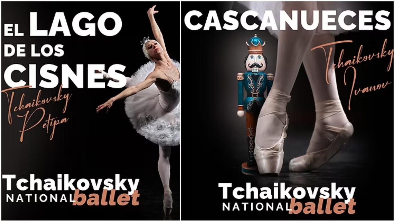 El Lago de los Cisnes y El Cascanueces interpretados por la Tchaikovsky National Ballet. El Lago de los Cisnes y El Cascanueces interpretados por la Tchaikovsky National Ballet.