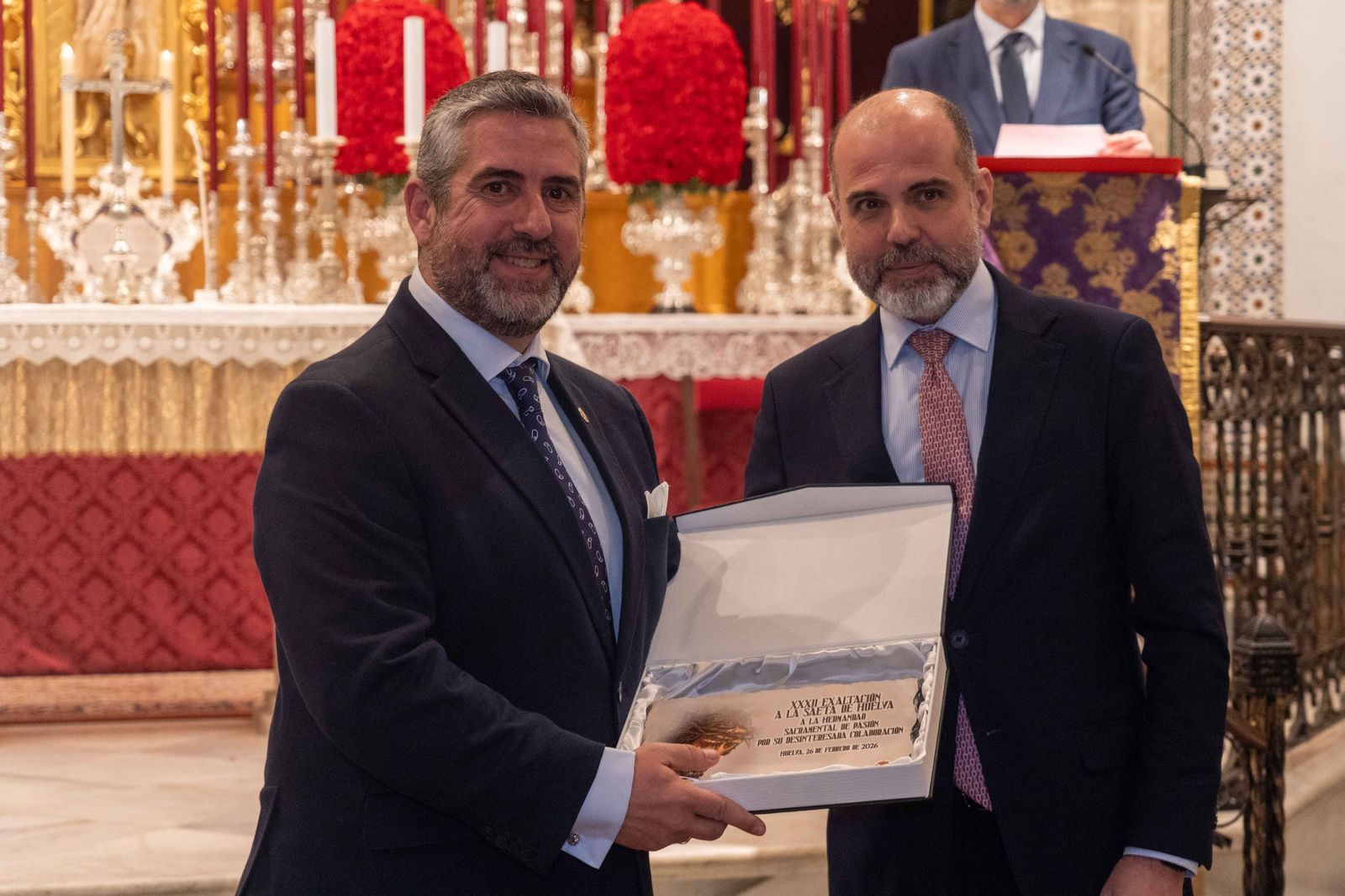 Fotografías de la entrega de distinciones tras la XXXII Exaltación a la Saeta de Huelva