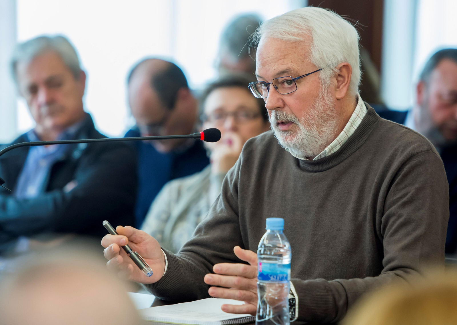 El ex secretario general de Trabajo, Javier Aguado, durante su declaración en la Audiencia.