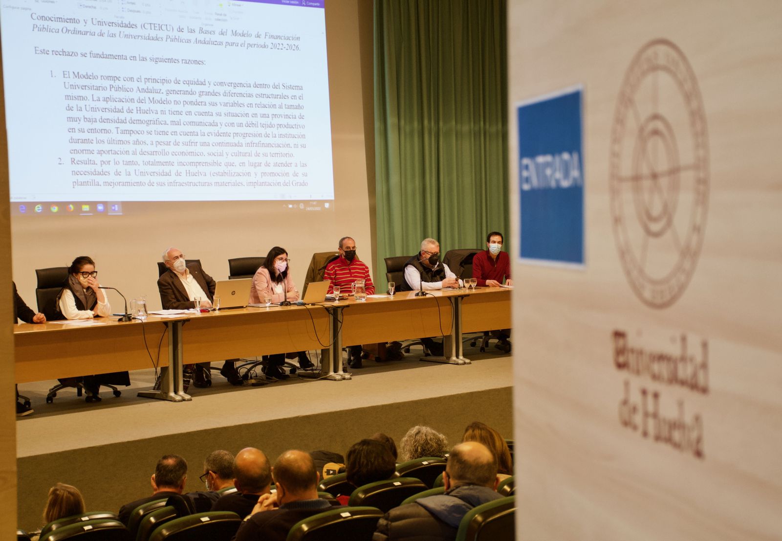 Reunión extraordinaria del Claustro de la Universidad de Huelva este jueves.