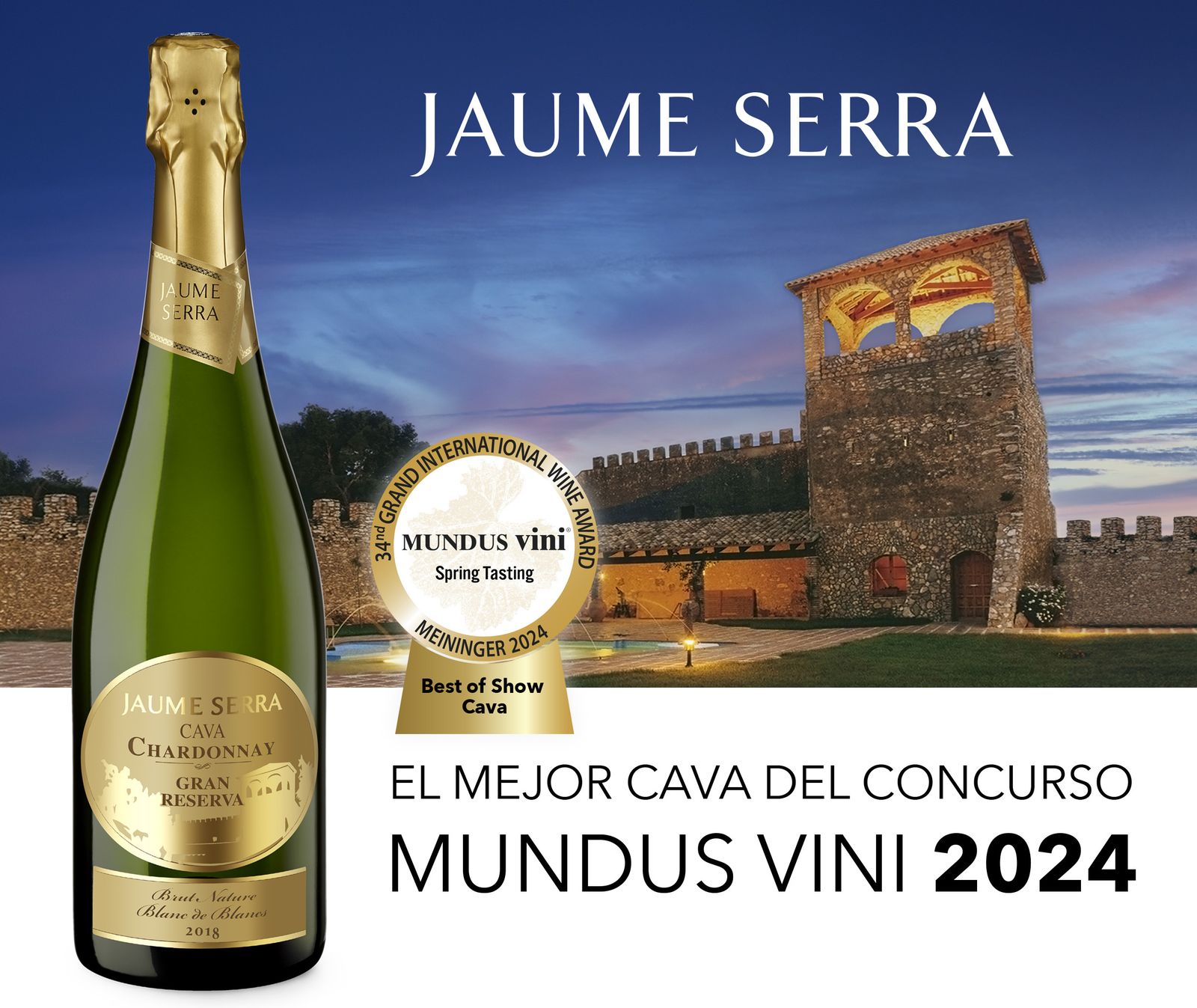 Cava Jaume Serra Gran Reserva elegido el mejor Cava en el prestigioso concurso Mundus Vini