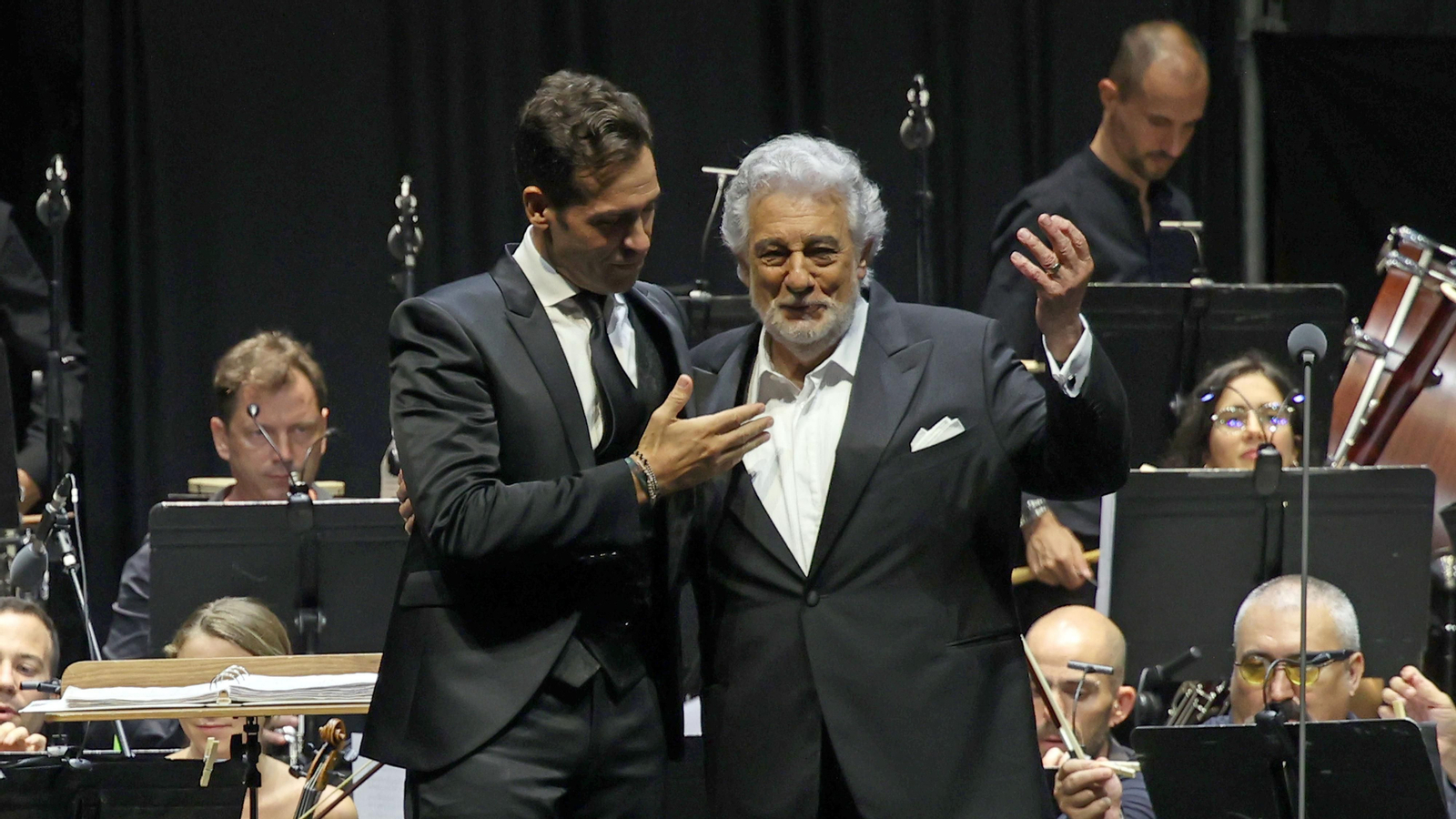 Plácido Domingo junto a Ainhoa Arteta e Ismael Jordi en Tío Pepe Festival de Jerez