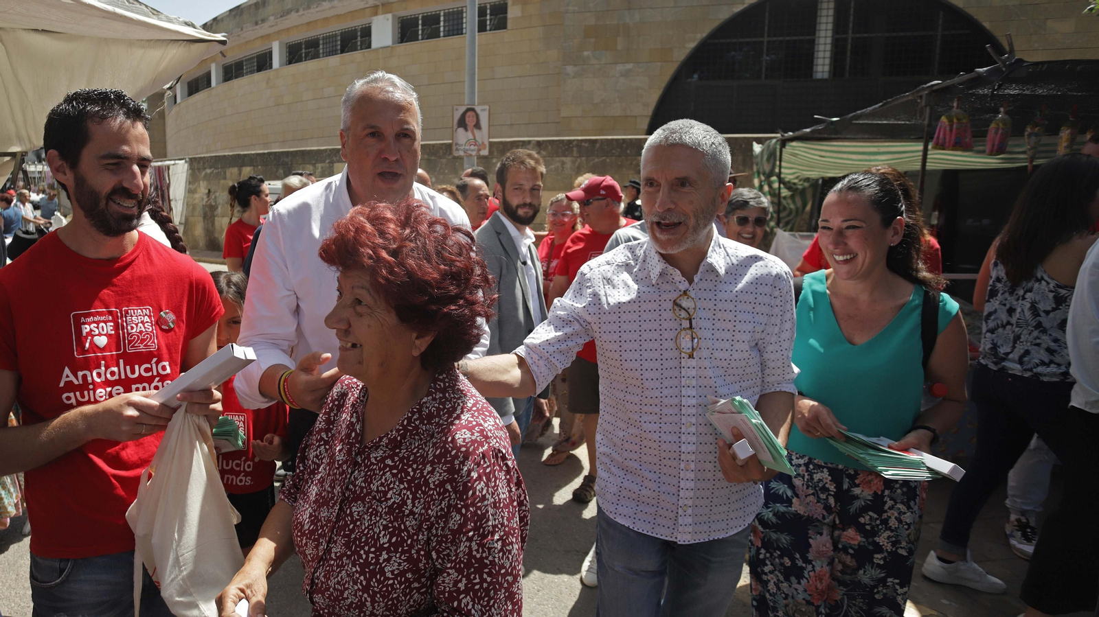 Fotos del acto de campaña de Fernando Grande-Marlaska en San Roque
