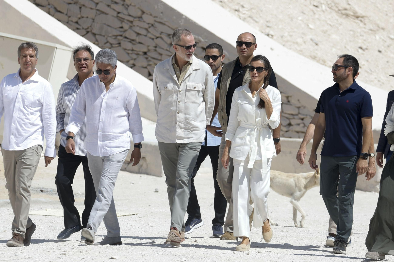 Las fotos de la visita de don Felipe y doña Letizia al Valle de los Reyes de Egipto, en Luxor