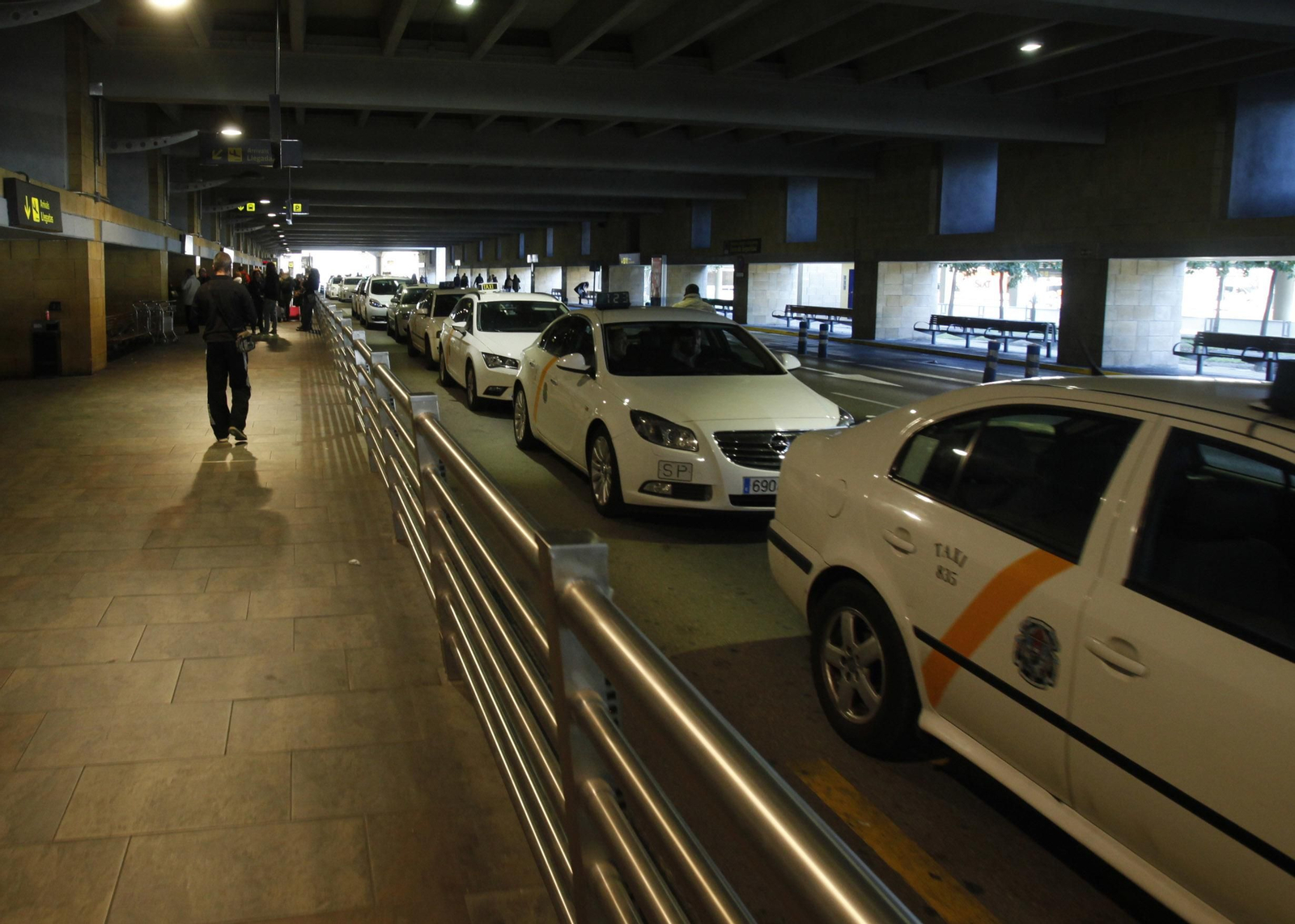 Taxis en el aeropuerto de San Pablo.