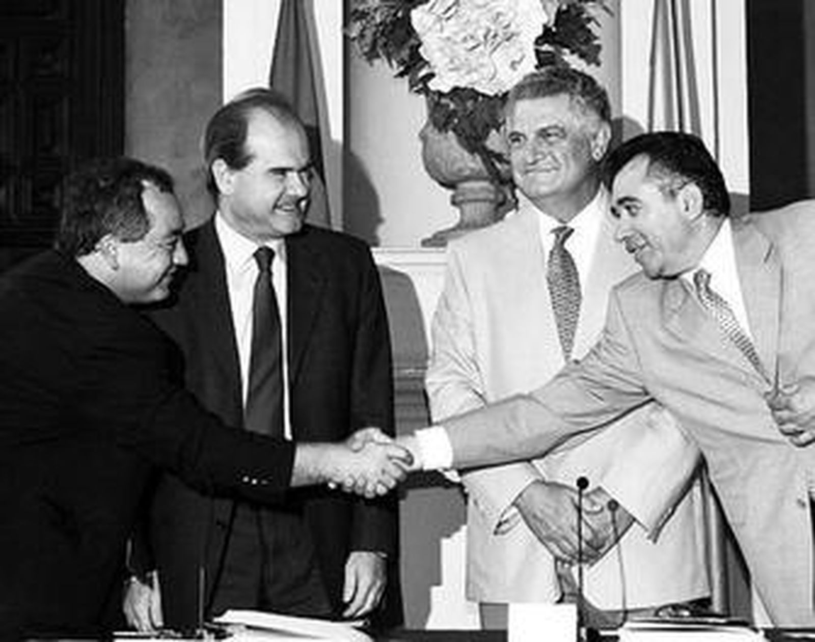 Pastrana, Chaves, Álvarez Colunga y Ruiz, en mayo de 2001.