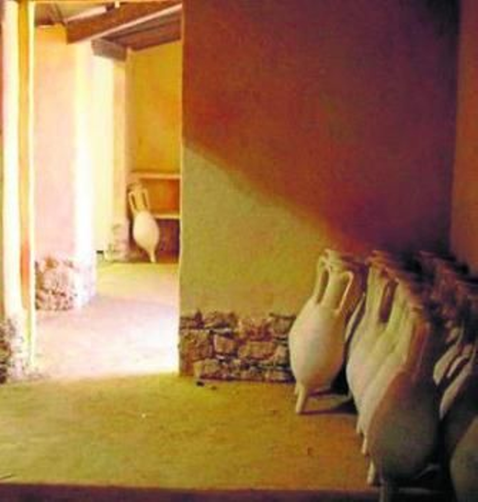 Imagen de la bodega de la cooperativa de Chipiona, sede del museo.