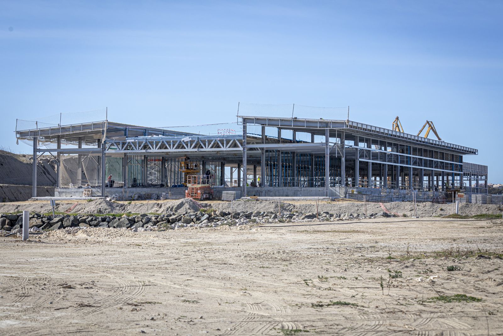 Imagen de archivo de la obra de construcción del nuevo edificio del PIF del puerto de Cádiz