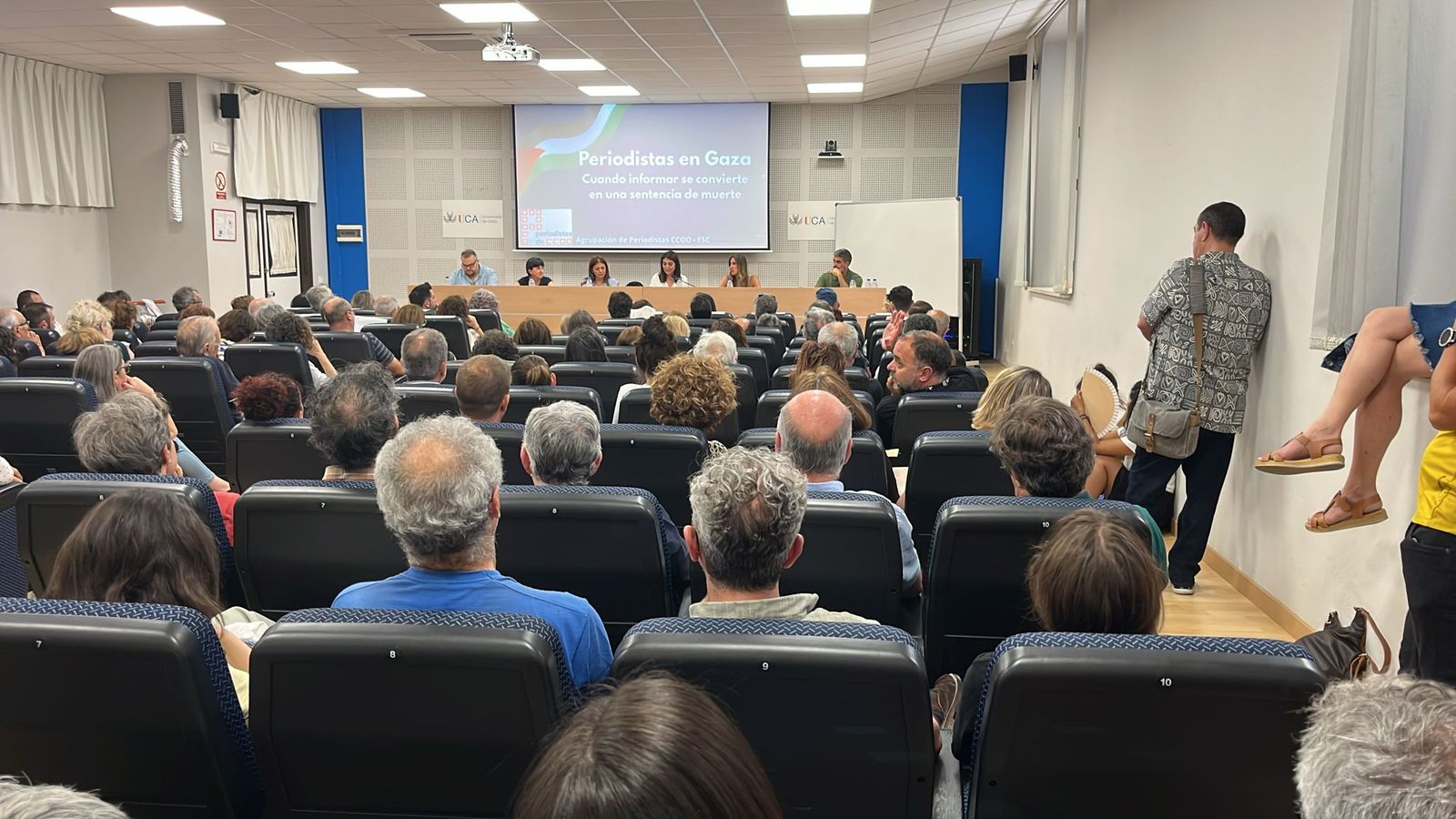 El periodismo en Gaza. Lleno de CCOO gracias a la iniciativa de Soco López