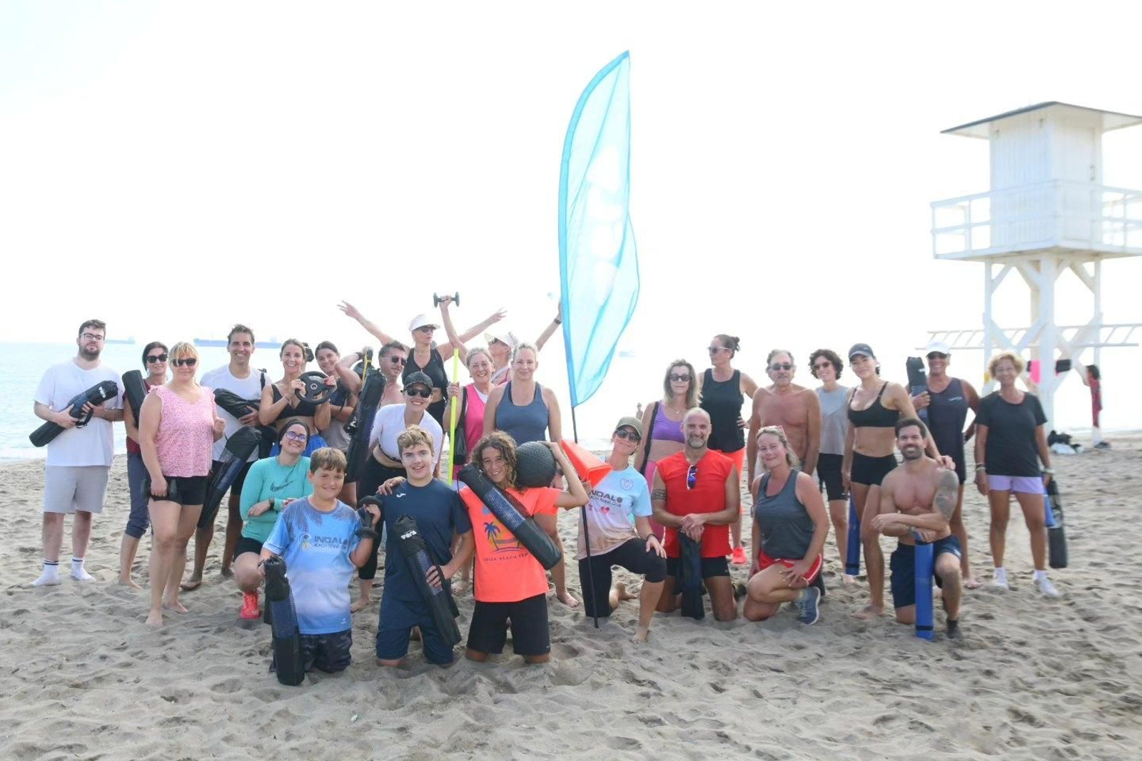 Deportistas en las playas de Vera el pasado fin de semana.