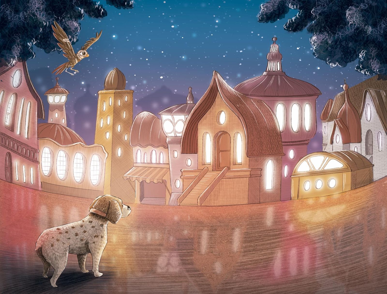 Una de las ilustraciones de Paula Vidal Tamarit para 'El viaje de Tara'.