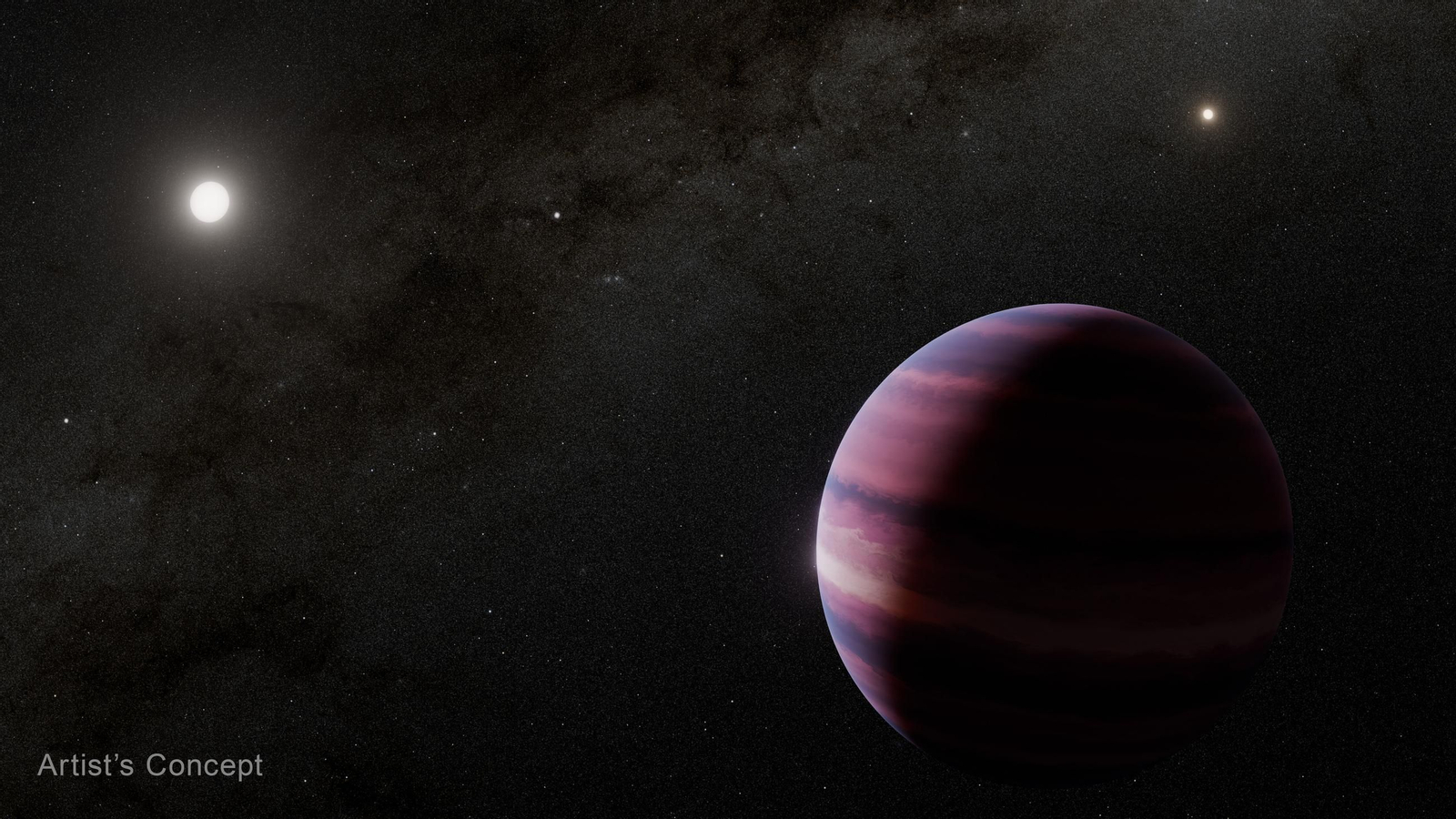 Representación artística de Alpha Centauri A y el posible planeta que la orbita.