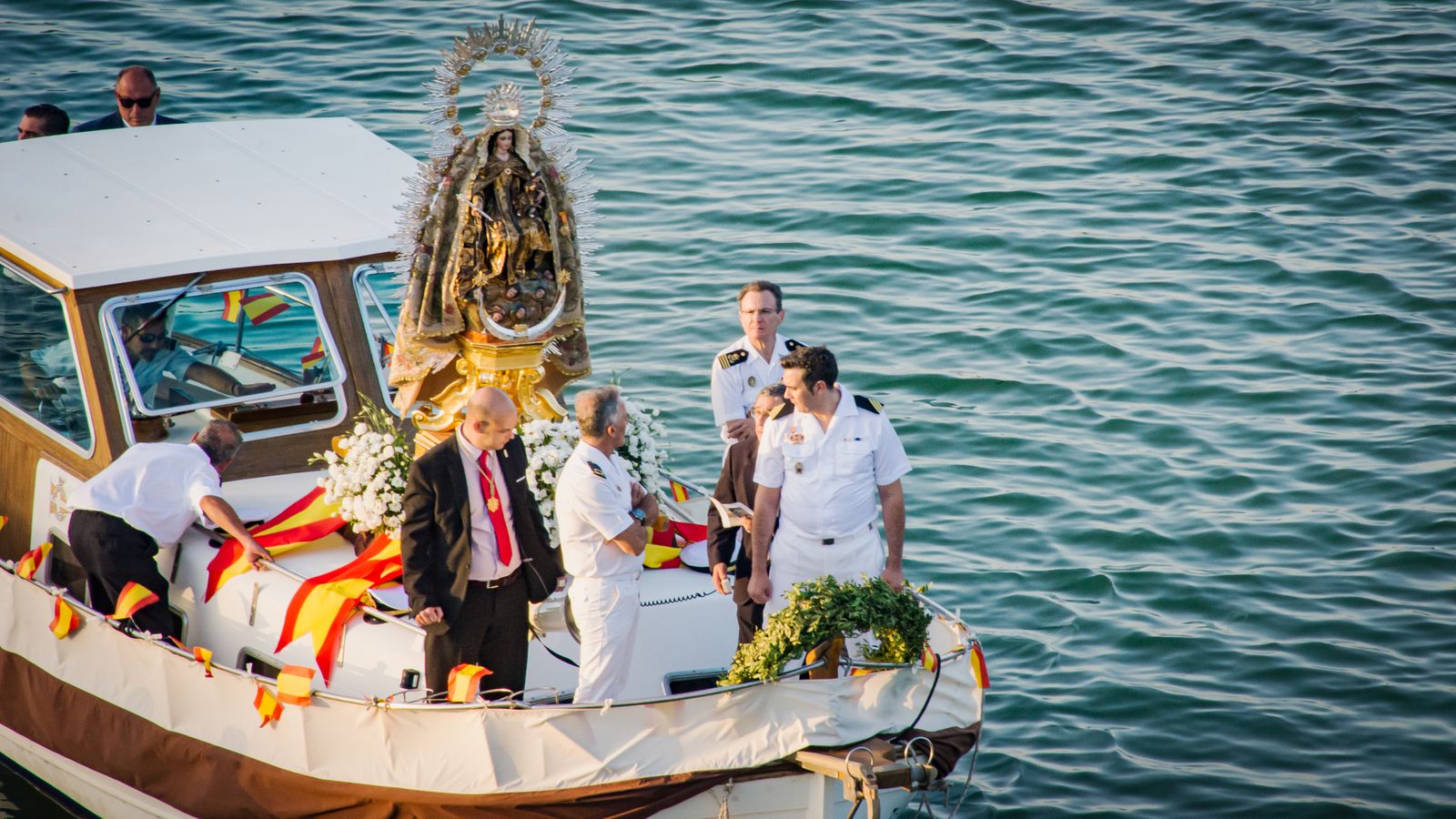 La Virgen del Carmen de Calatrava en su procesión fluvial