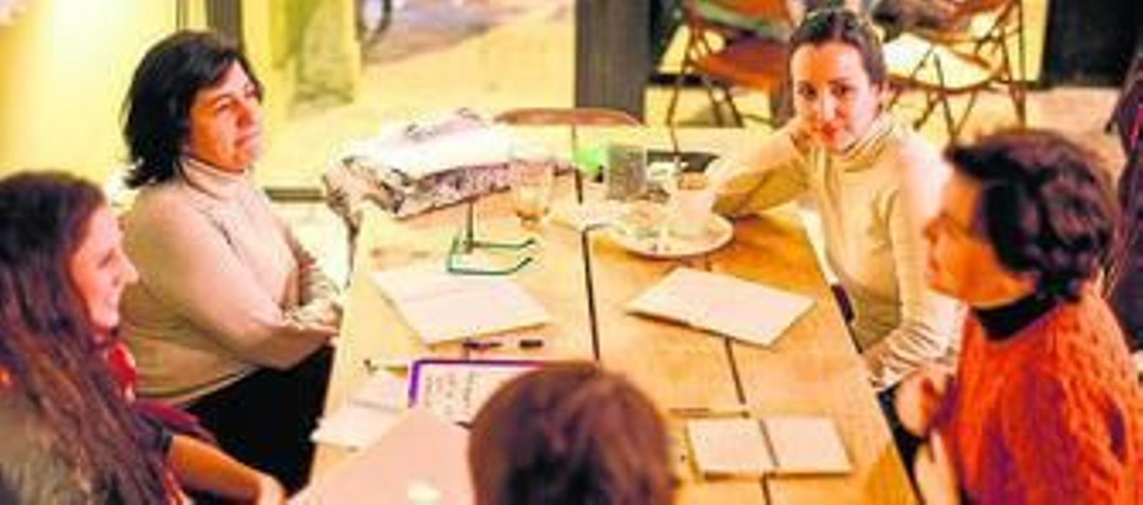 Uno de los grupos de conversación de Englishcafe.