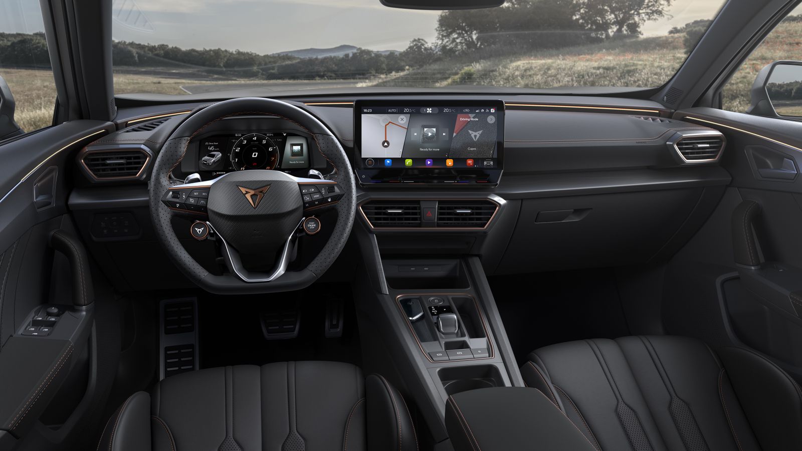 El Digital Cockpit tiene un indicador para facilitar el cambio de marchas cuando se usa en modo manual.