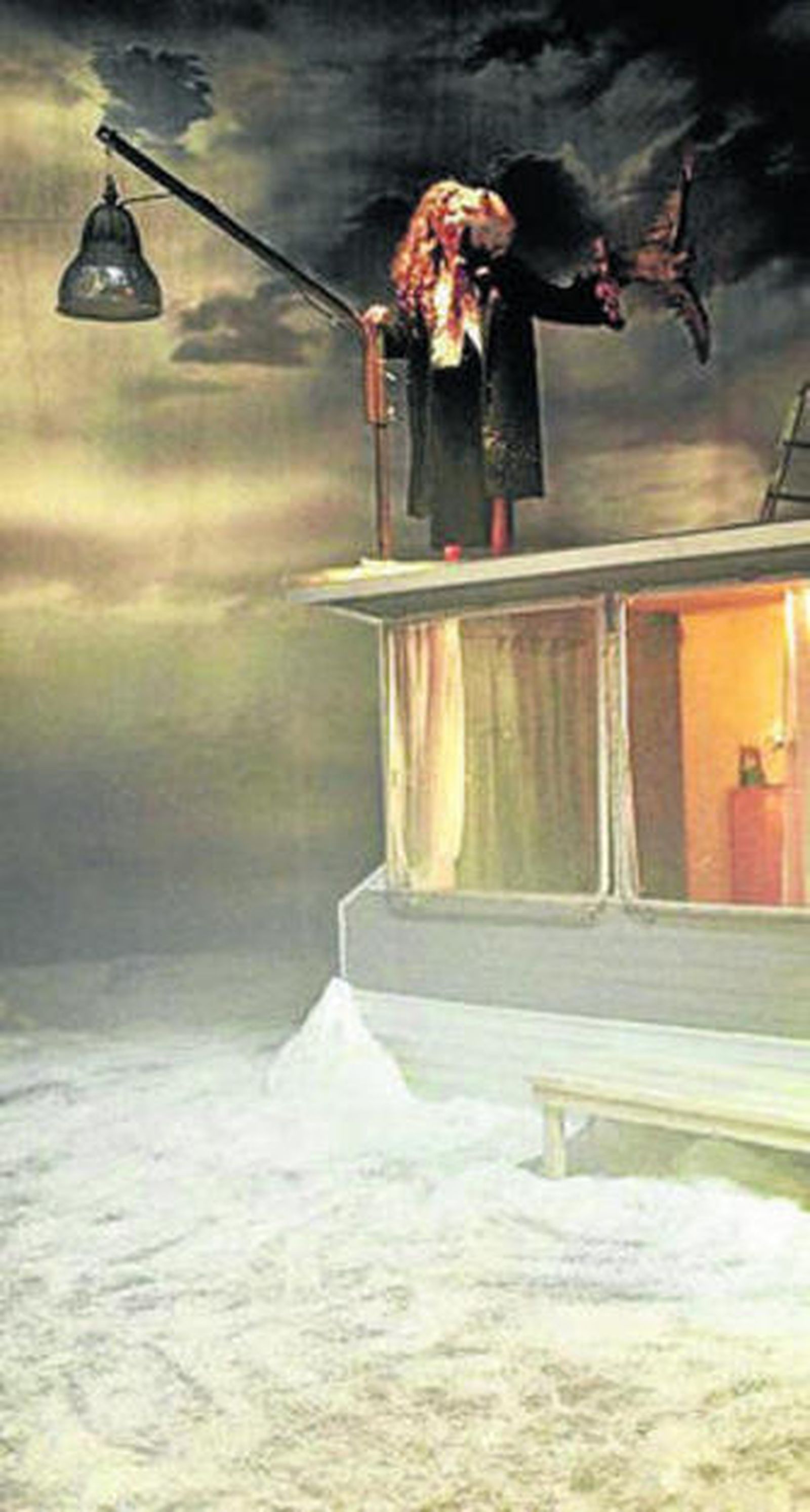 La obra se sitúa en una montaña.