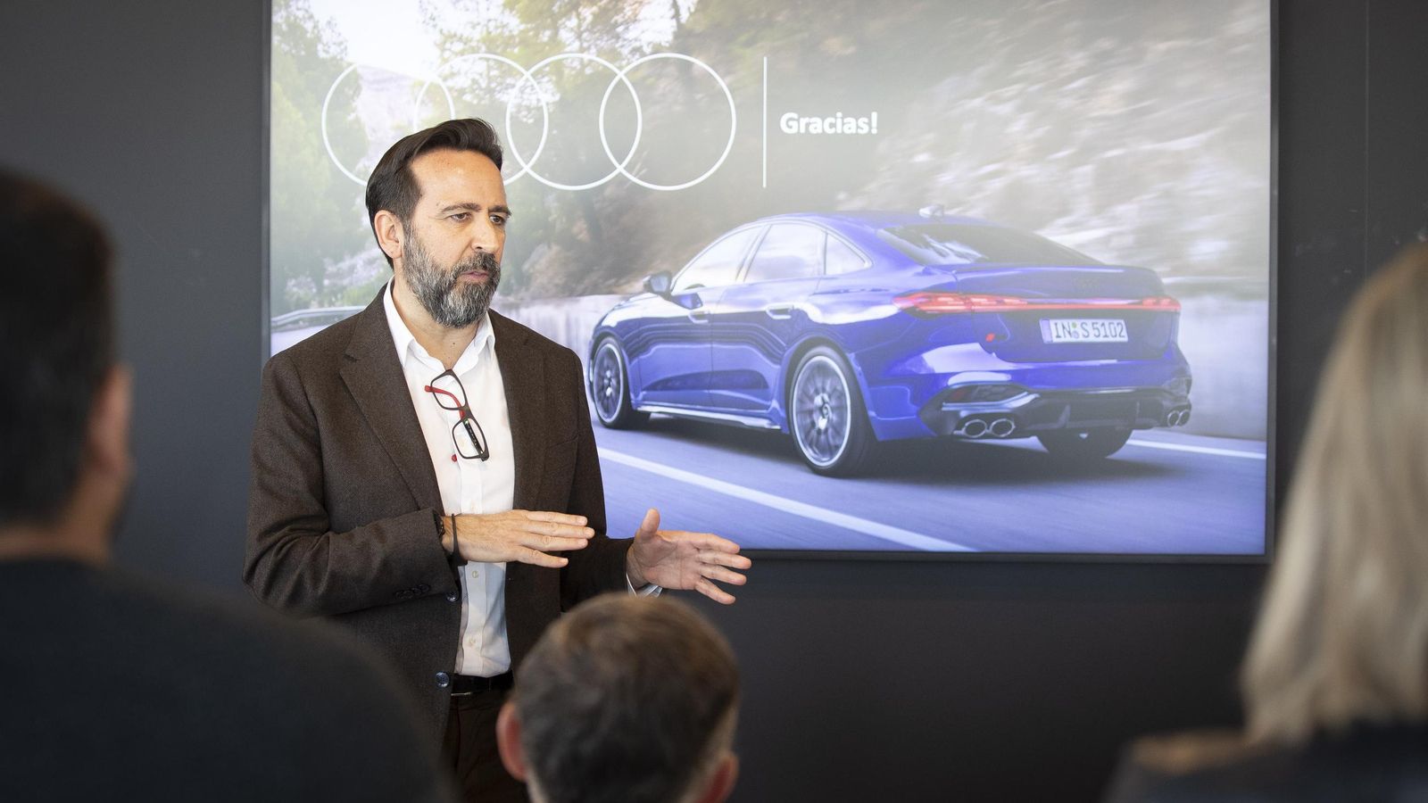 El director de ventas de Audi Nucesa, Ricardo Berbel durante la presentación.