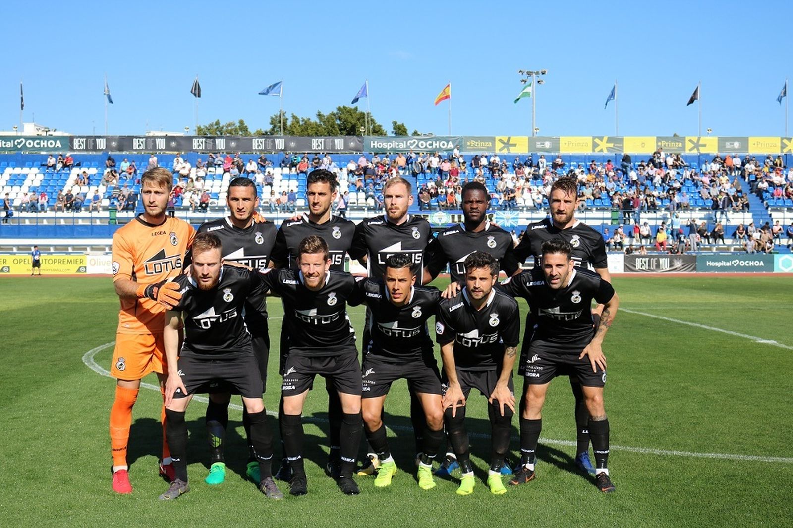 Alineación inicial de la Balona, el sábado en Marbella