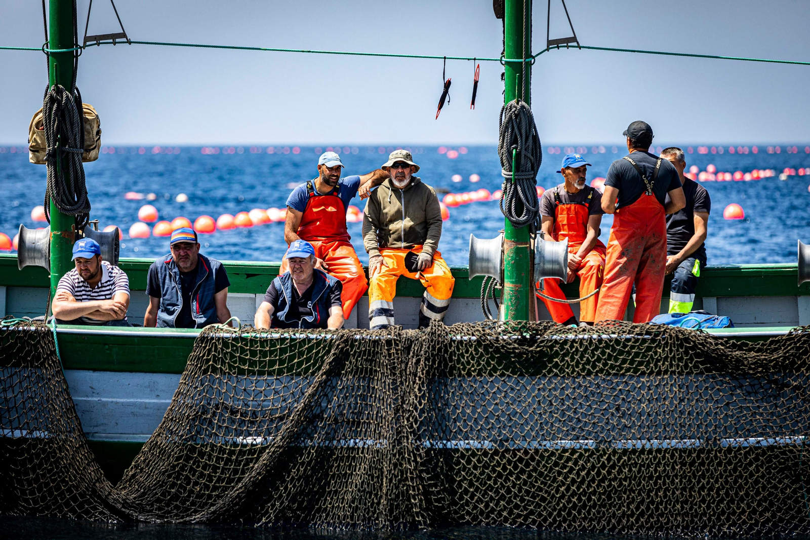 Las imágenes de la primera levantá en la almadraba de Barbate