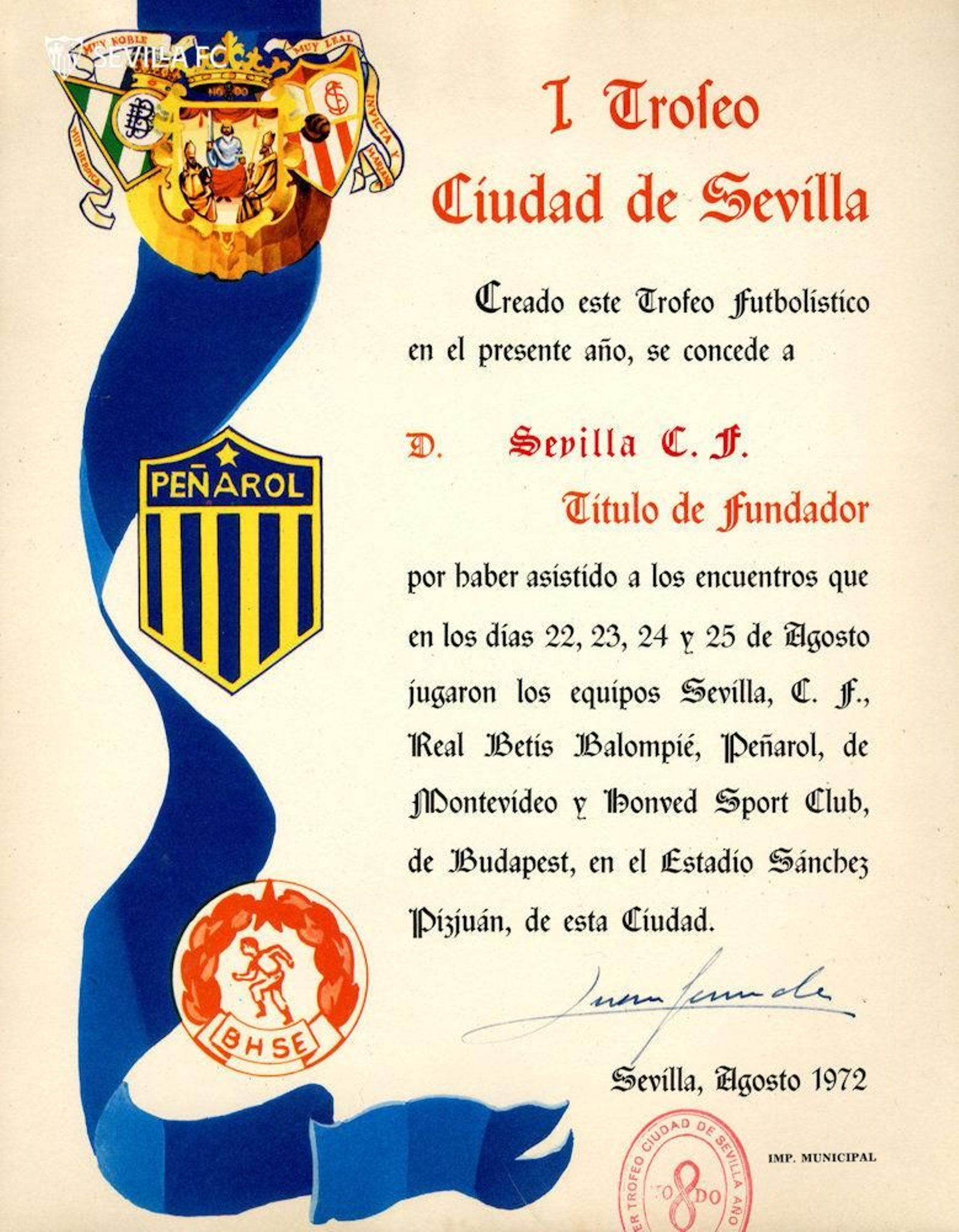 Cartel de la primera edición del Ciudad de Sevilla
