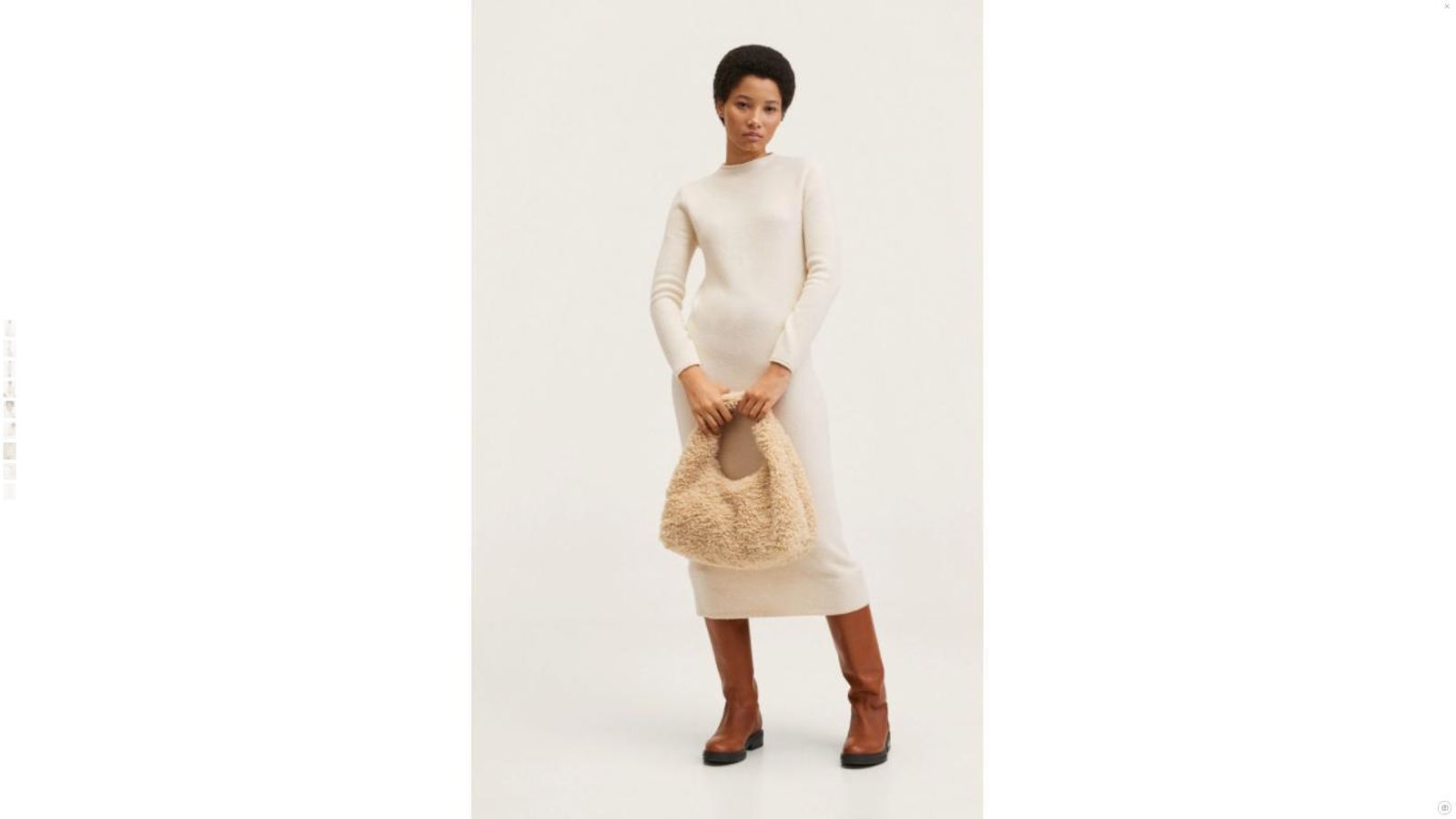 Vestido de punto de Mango.