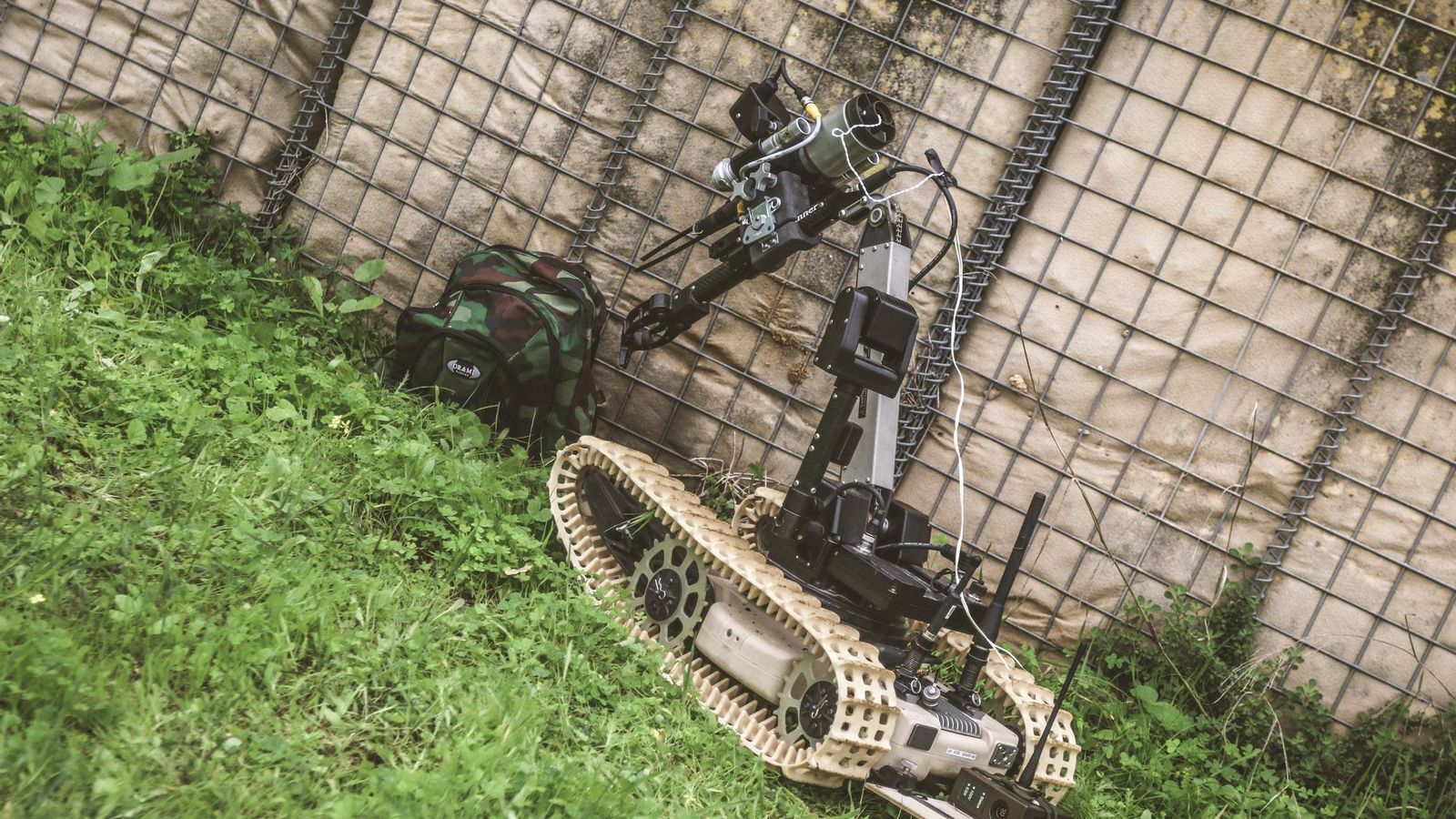 Un robot desactivador de explosivos.