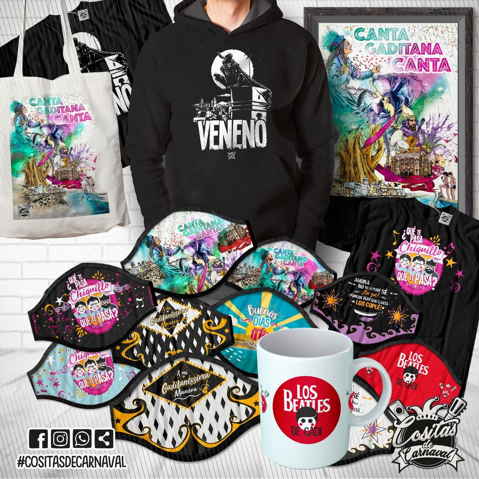 Una muestra de los productos que ofrece ‘Cositas de Carnaval’.