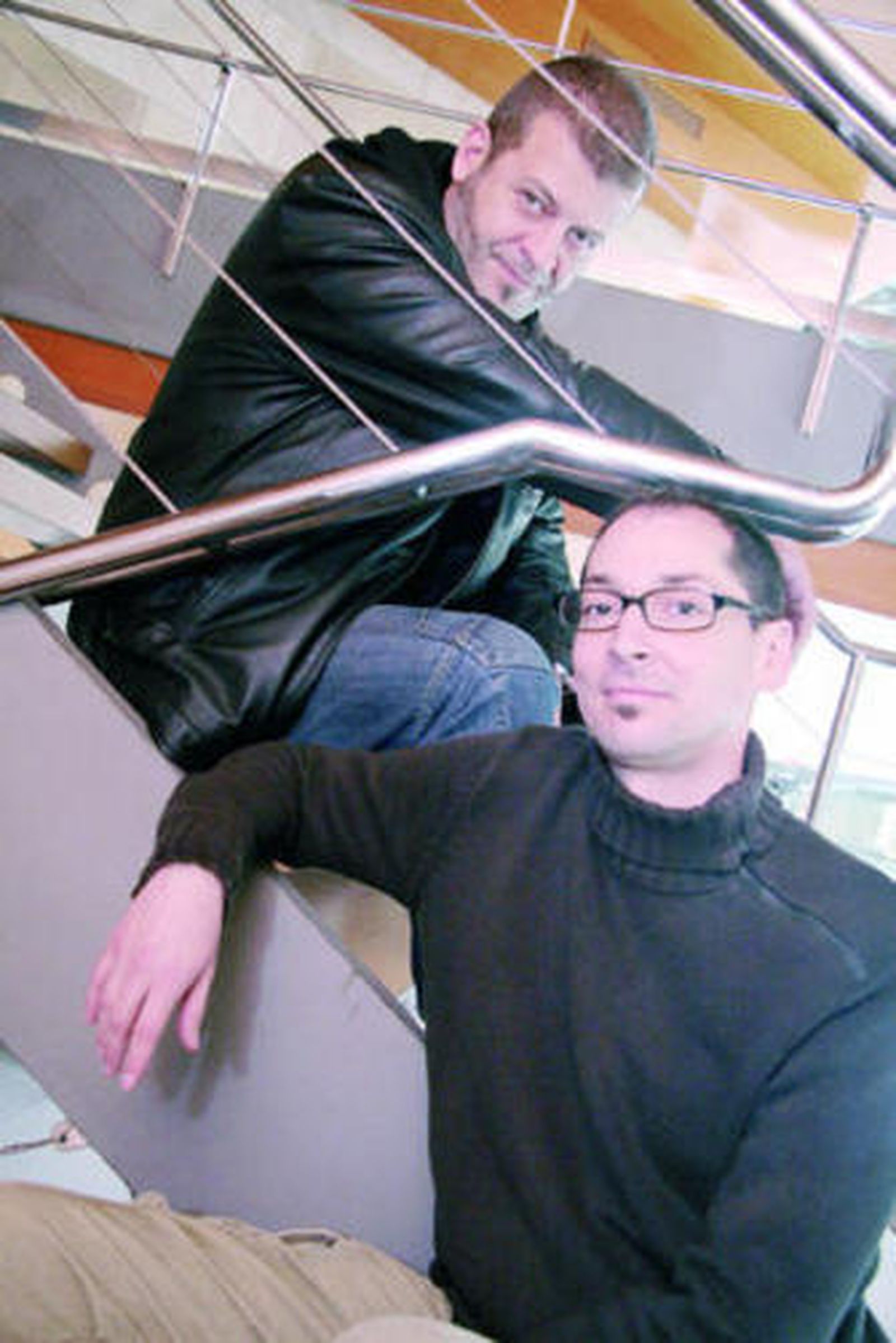 Julio Fraga (arriba) y Josemi Rodríguez, ayer en Sevilla.