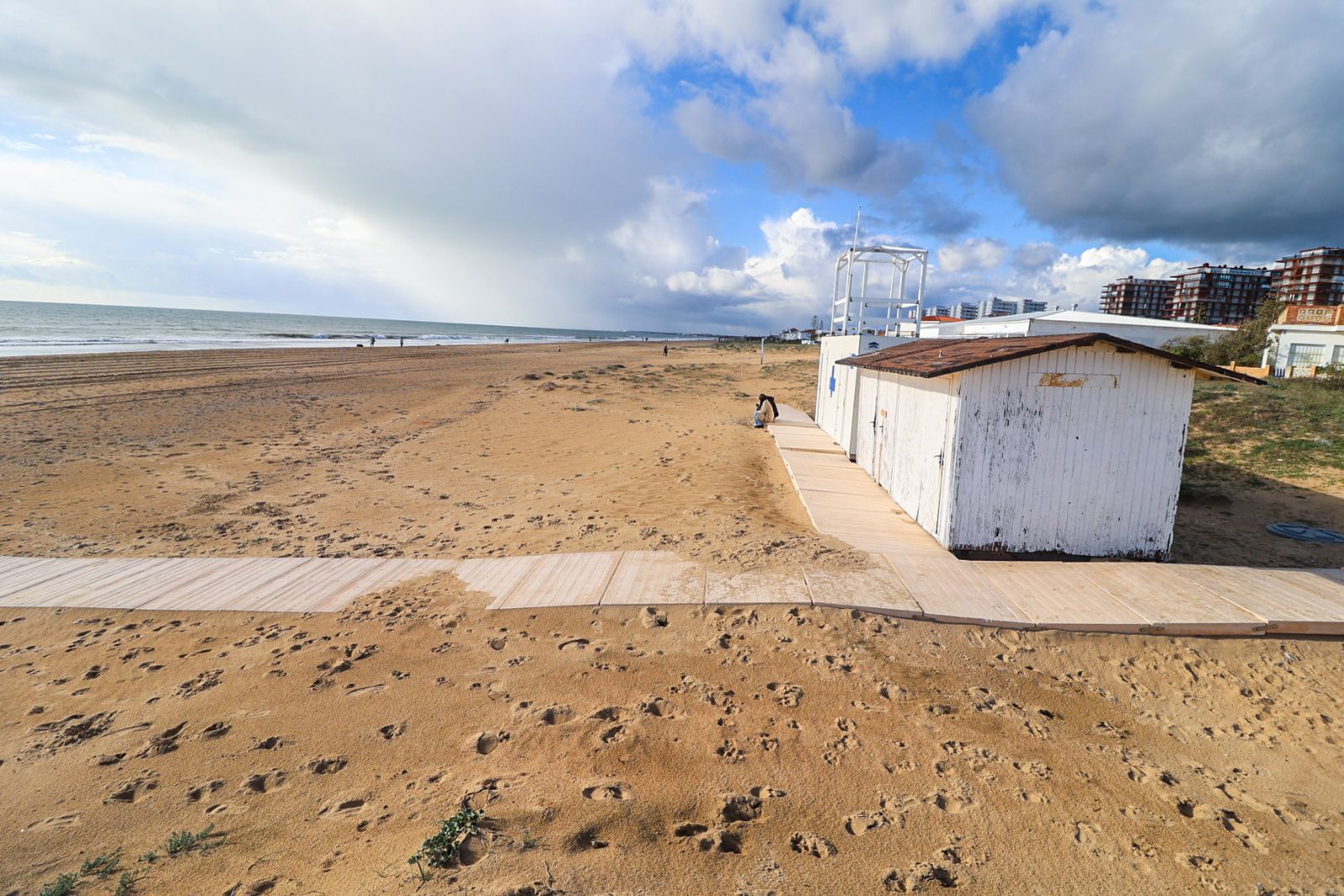 Fotos de la playa de Punta Umbría tras las últimas borrascas