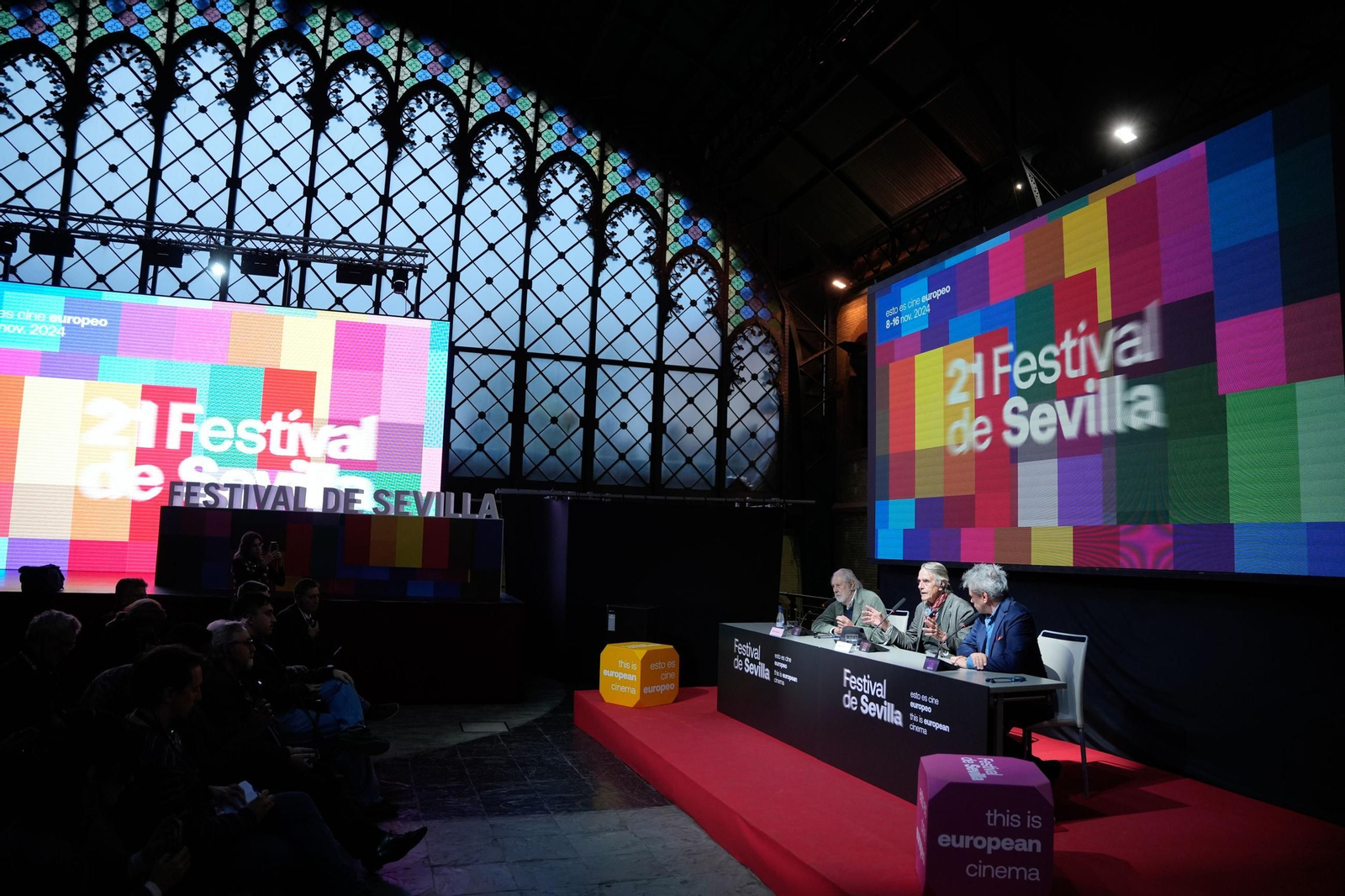Rueda de prensa con el actor Jeremy Irons, el año pasado en Plaza de Armas.