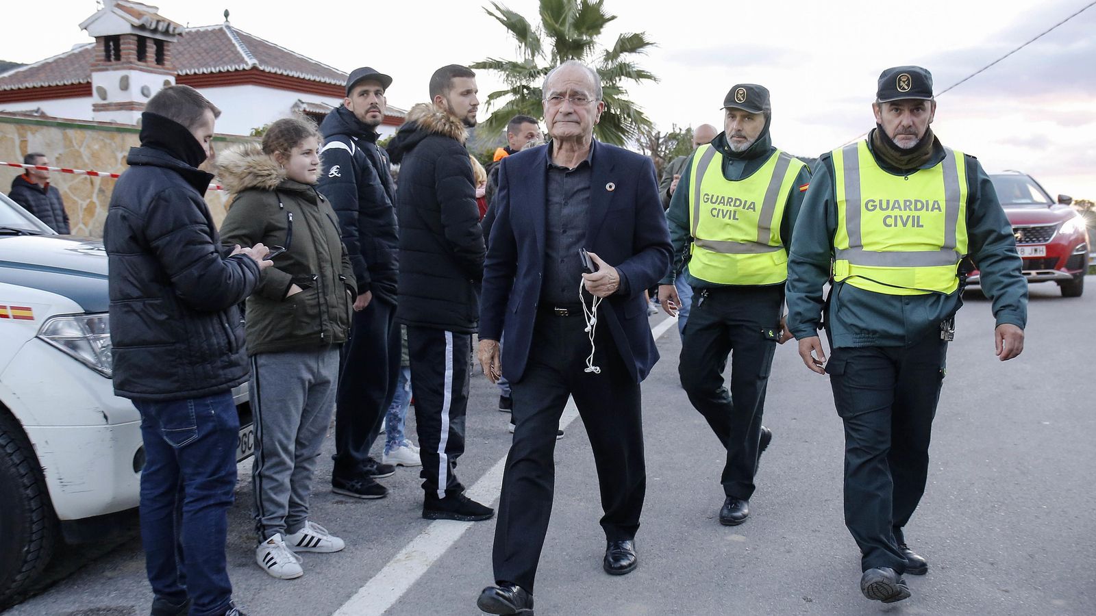 El alcalde de Málaga visita los trabajos de rescate