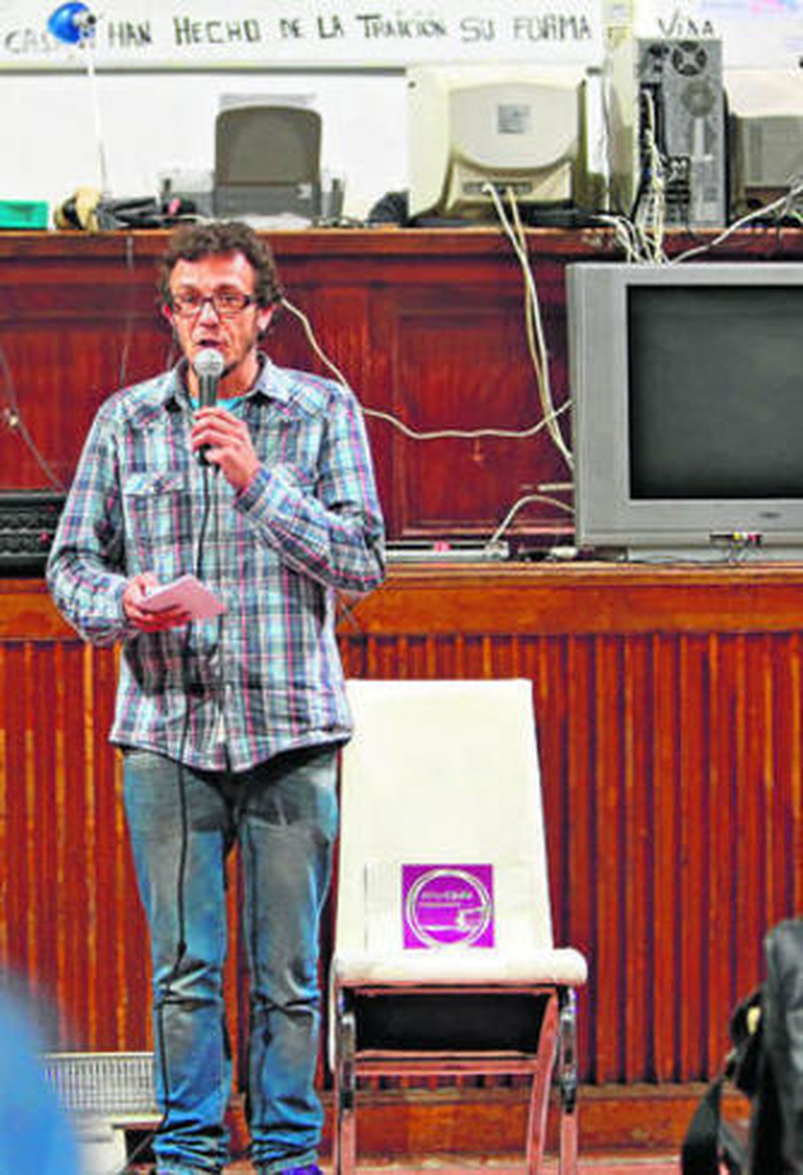 José María González 'Kichi', ayer en el edificio de Sindicatos.