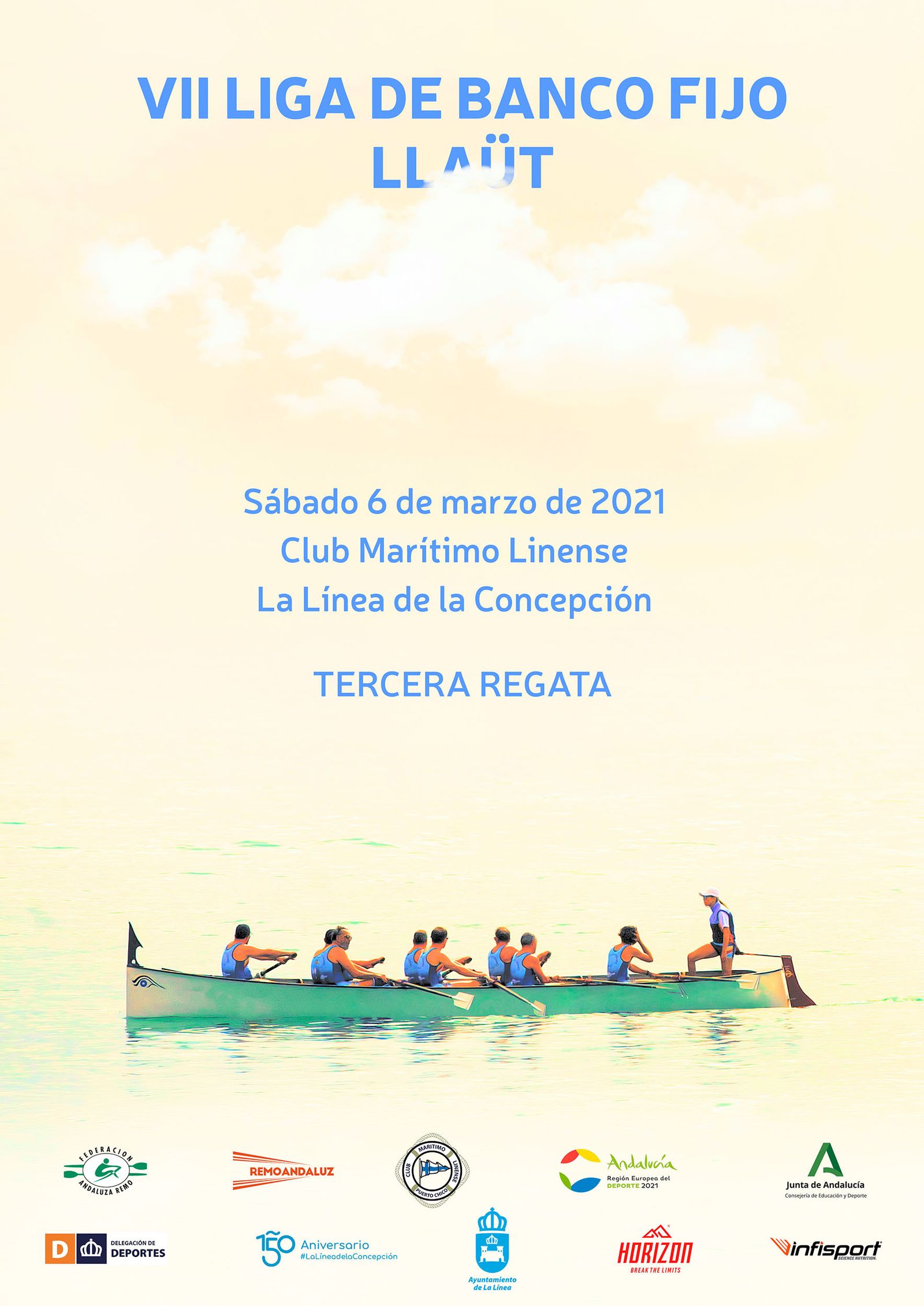 Cartel de la VII Liga de banco fijo llaut.