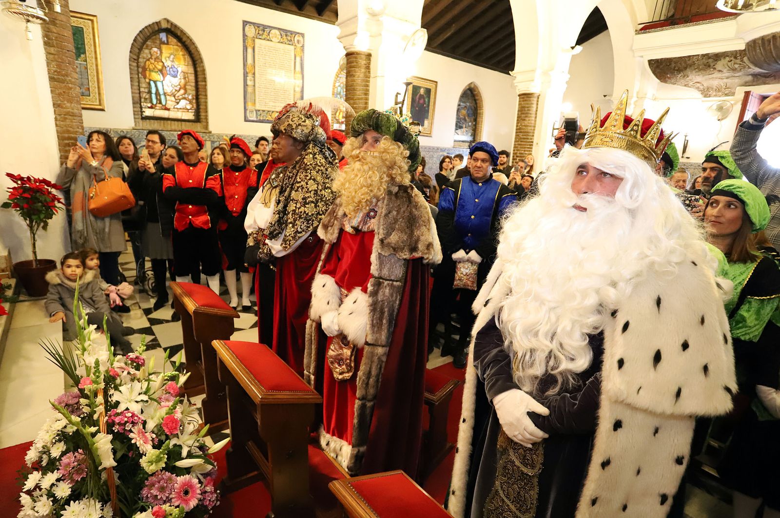 Imágenes de los Reyes Magos de Huelva en el Santuario de La Cinta