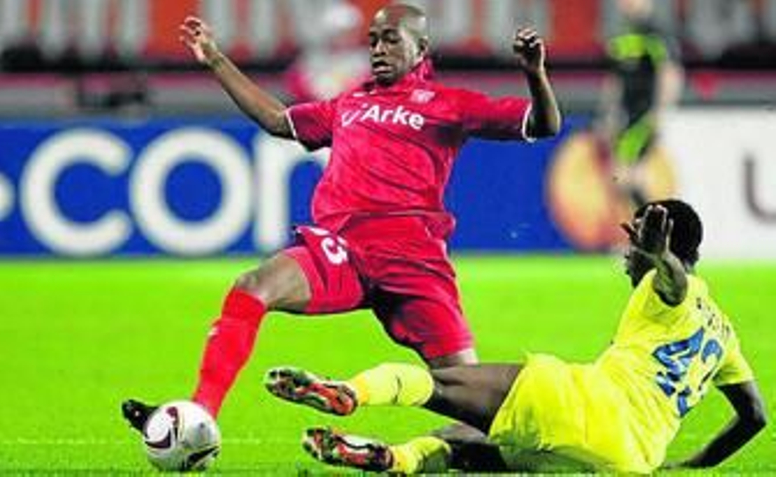 Wakaso, en un partido de la Europa League del Villarreal.