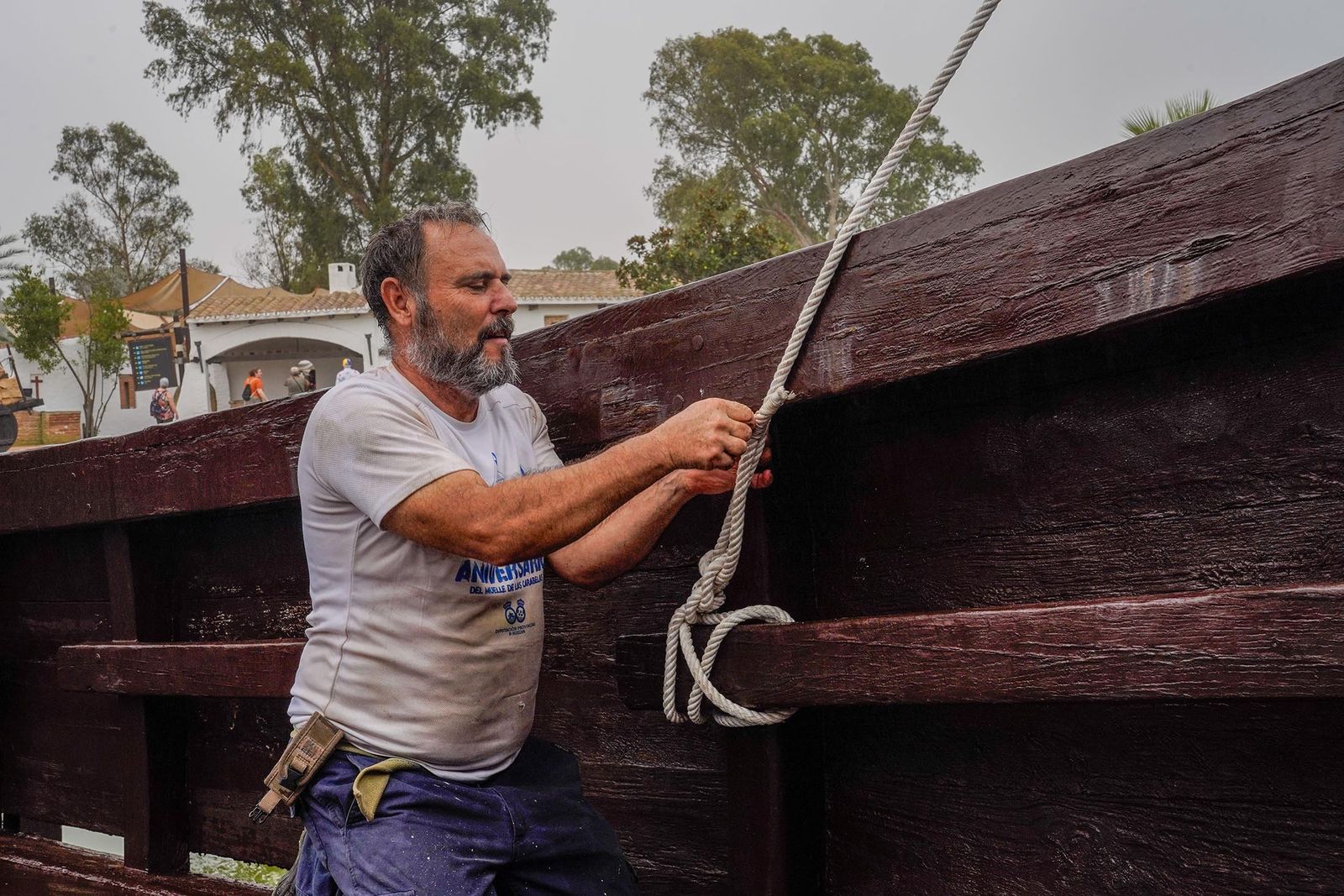 Imágenes de la visita guiada para dar a conocer las reformas realizadas en el Muelle de las Carabelas y su entorno