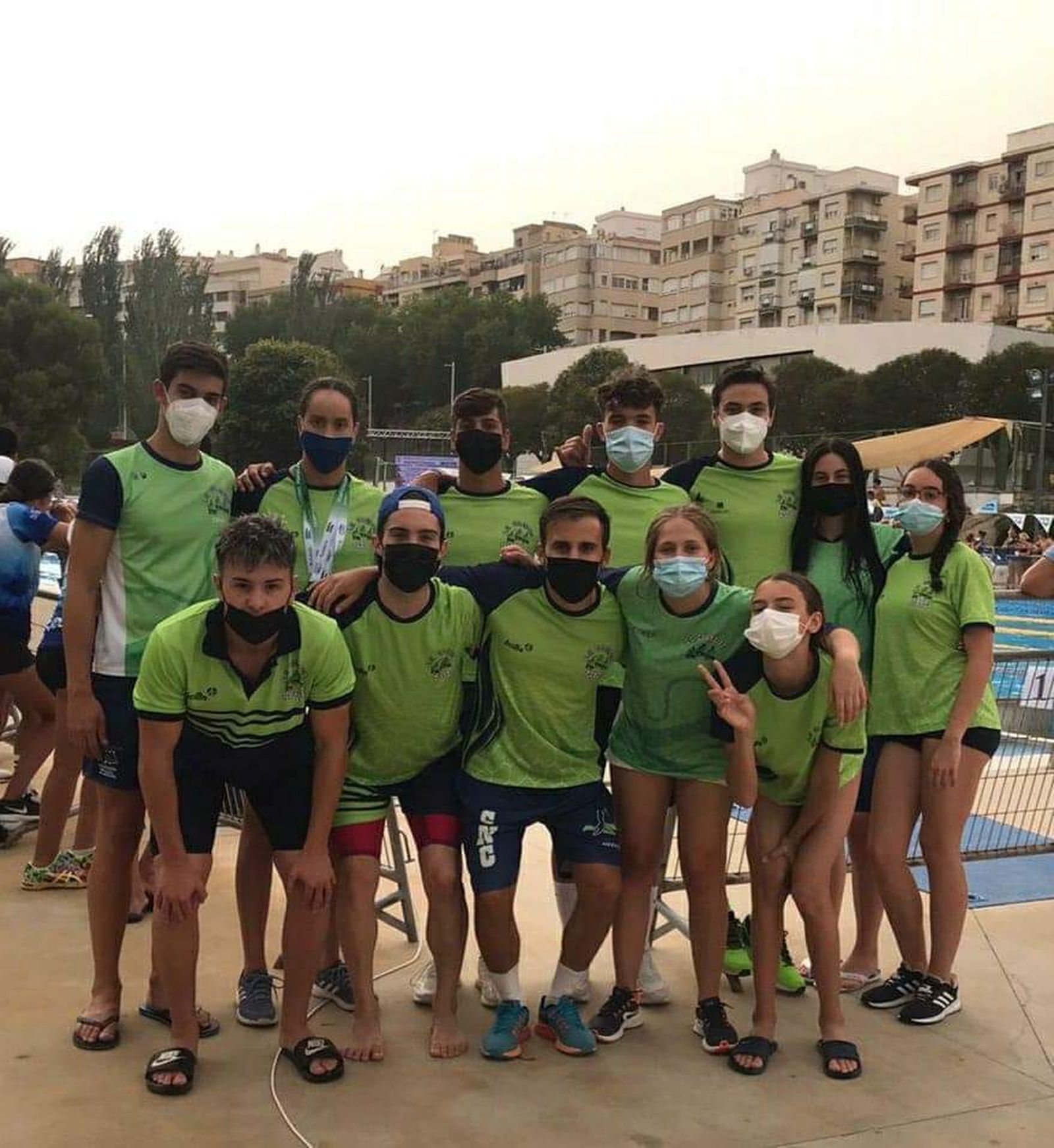 Los representantes del CN Colombino en este Andaluz en Jaén.