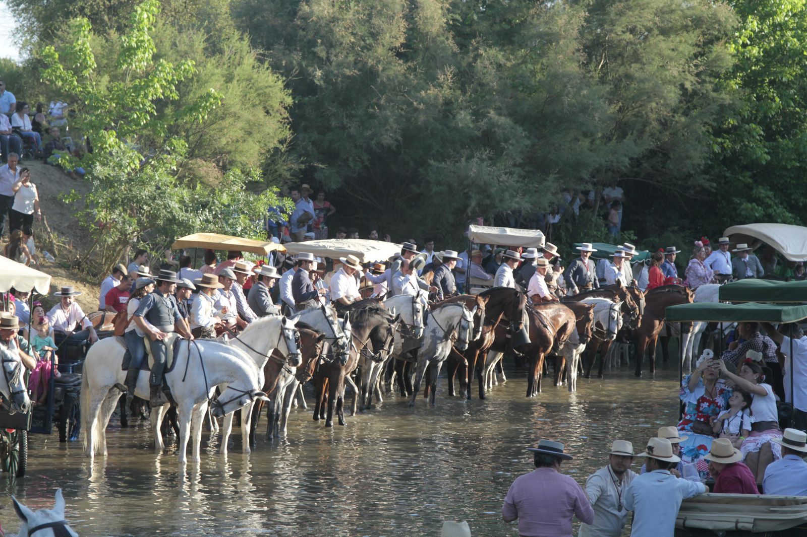 El paso de las hermandades por el río Quema, en imágenes