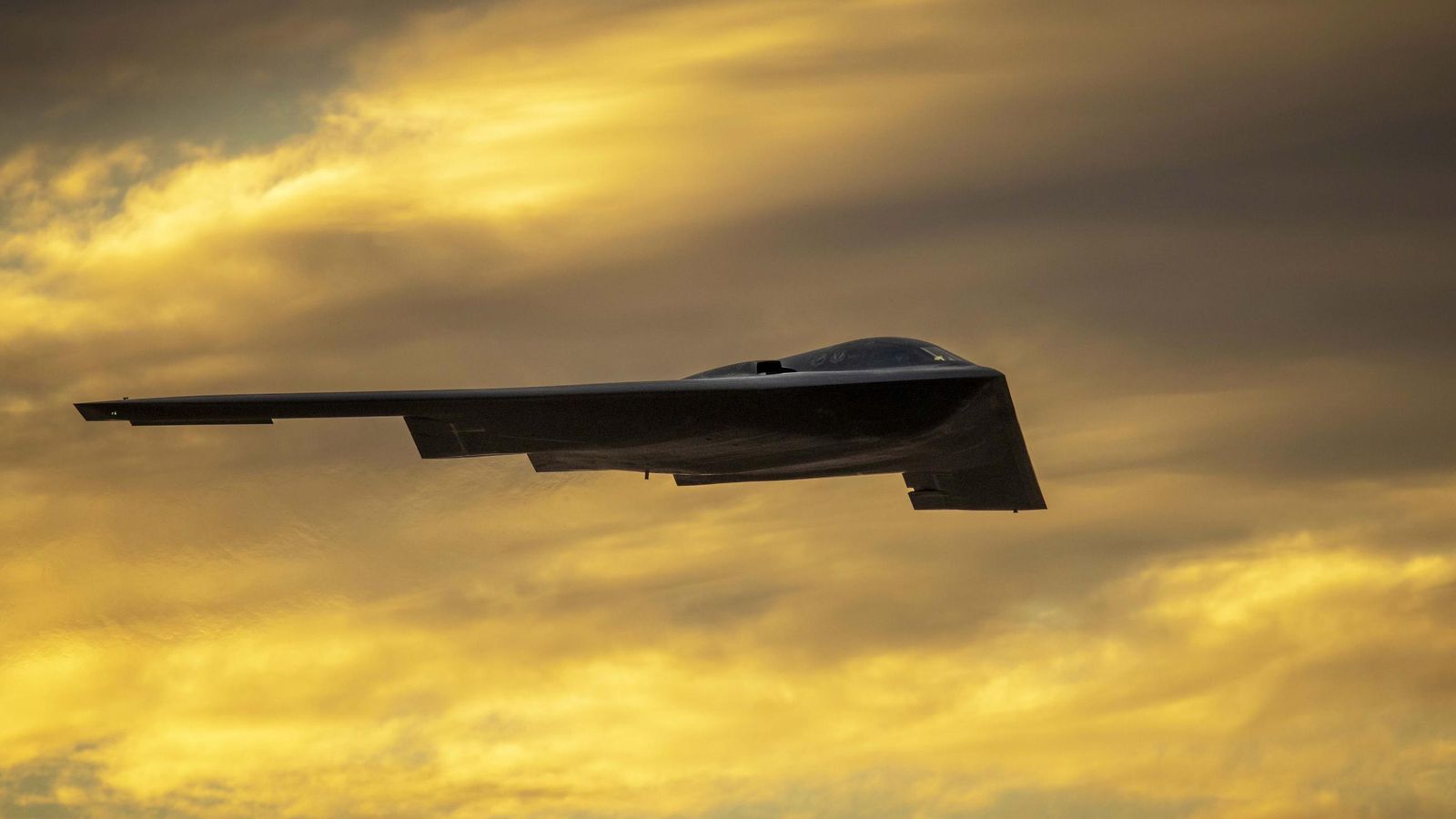 Un B-2 Spirit en pleno vuelo.