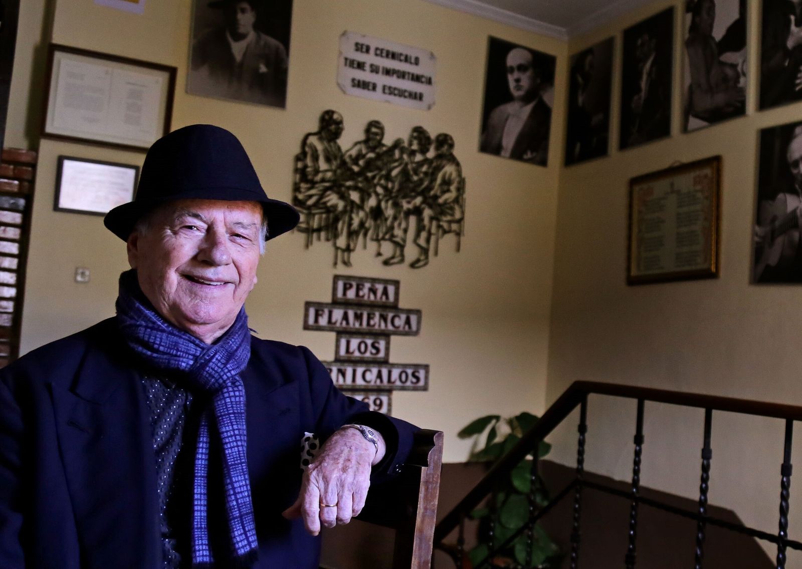 Pepe 'El Zorri', en una entrevista concedida a Diario de Jerez en la Peña Los Cernícalos.