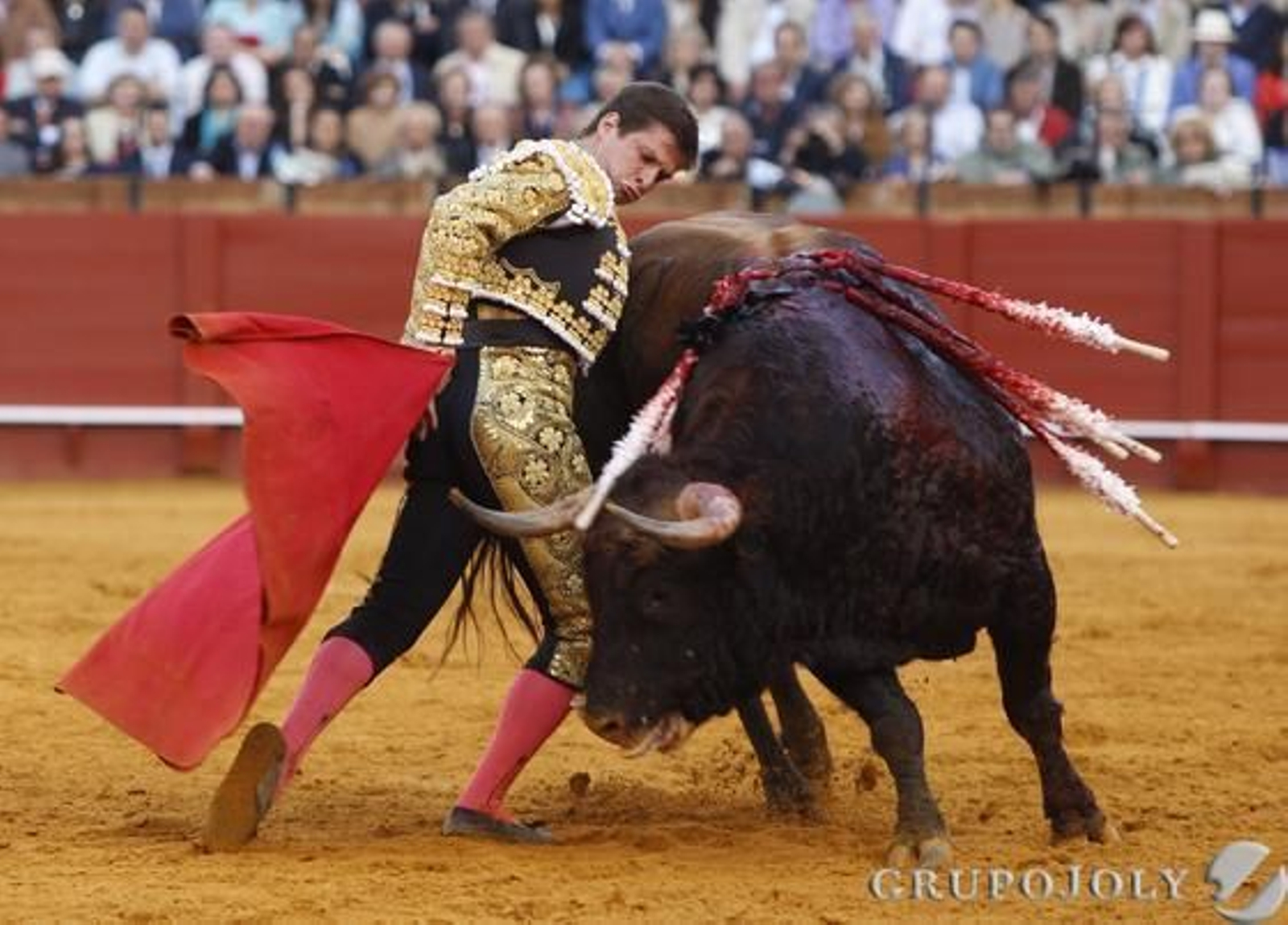 El Juli lidia al sexto toro.

Foto: Juan Carlos Muñoz