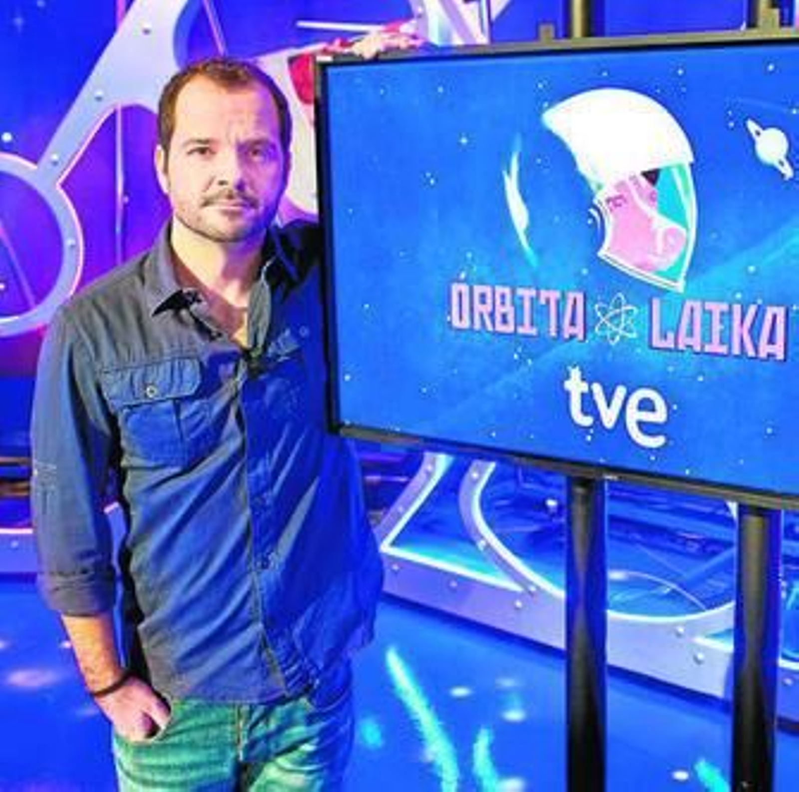 Martín, en una foto de la presentación de 'Órbita Laika'.