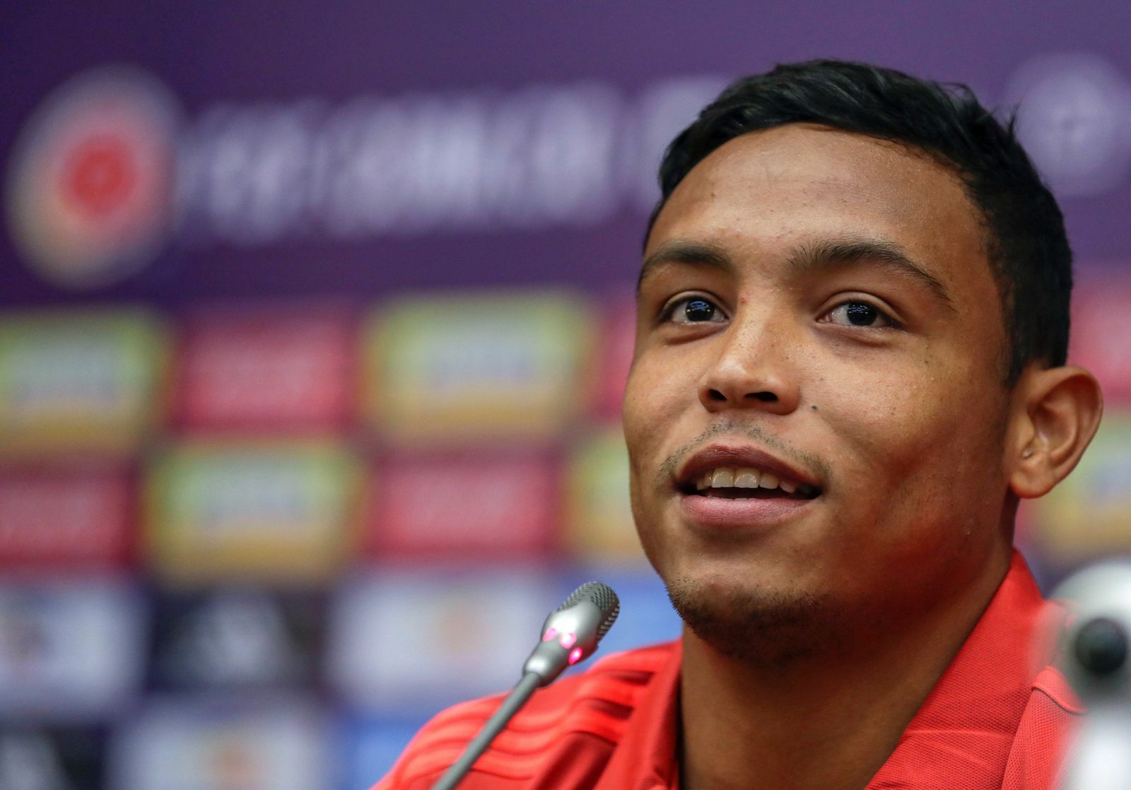 Muriel, en una imagen con la selección de Colombia.