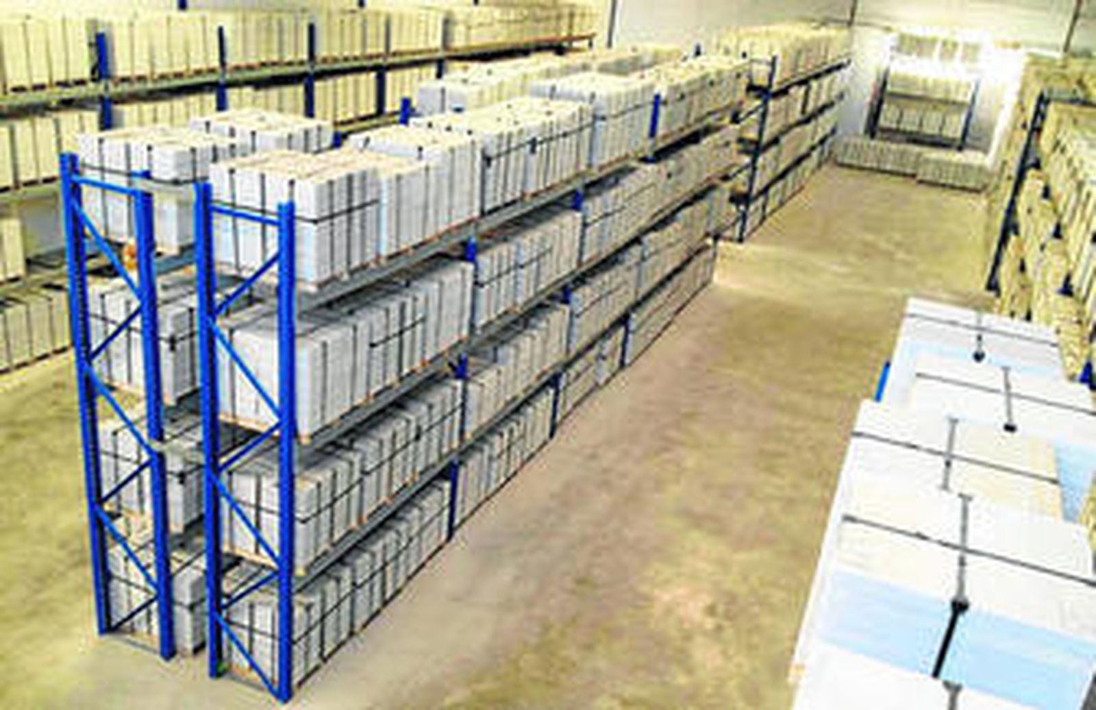 El almacén de Pimar Stone cuenta con una capacidad de 130.000 metros cuadrados de mármol.