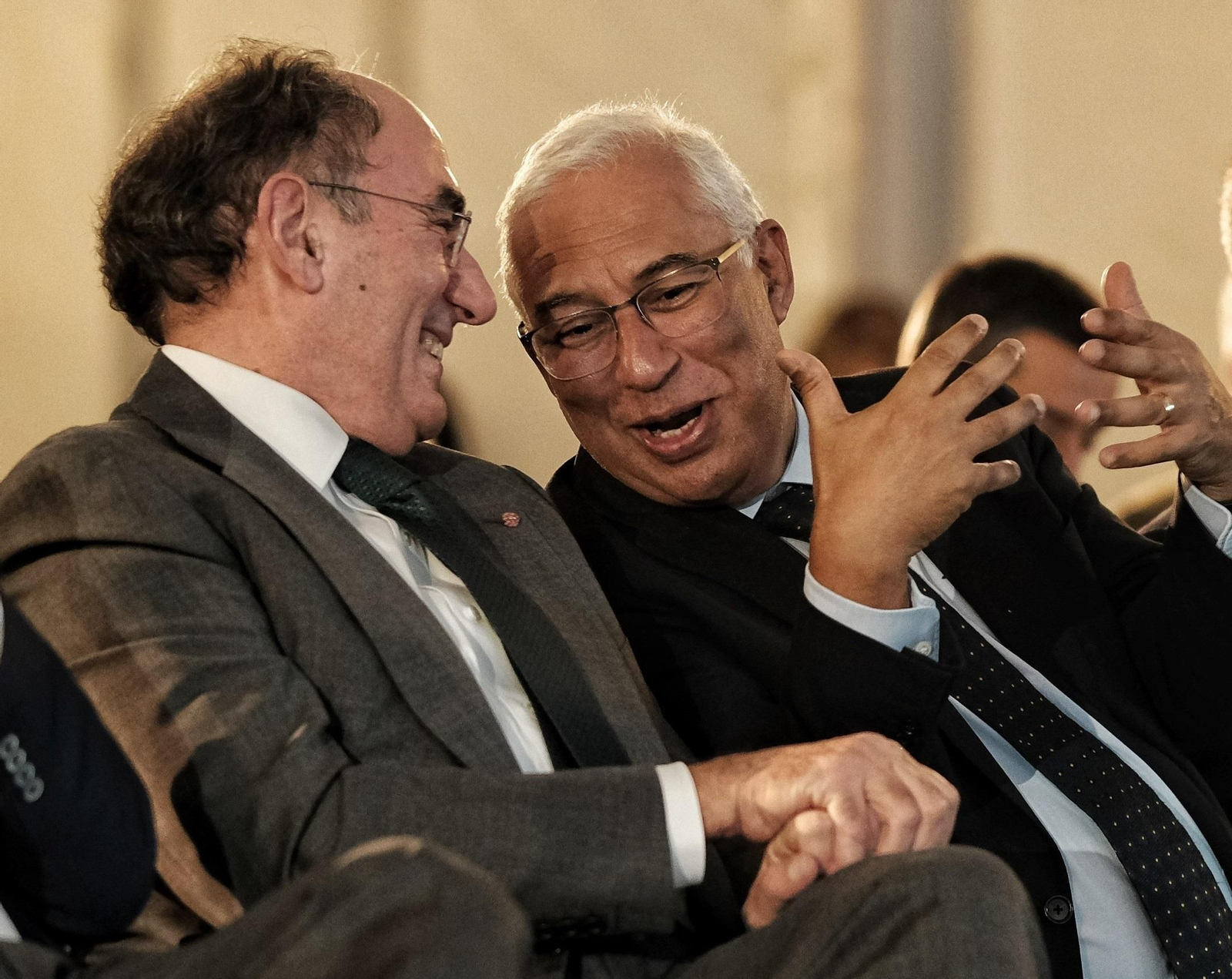 El presidente de Iberdrola, Ignacio Galán, y el primer ministro de Portugal, Antonio Costa.